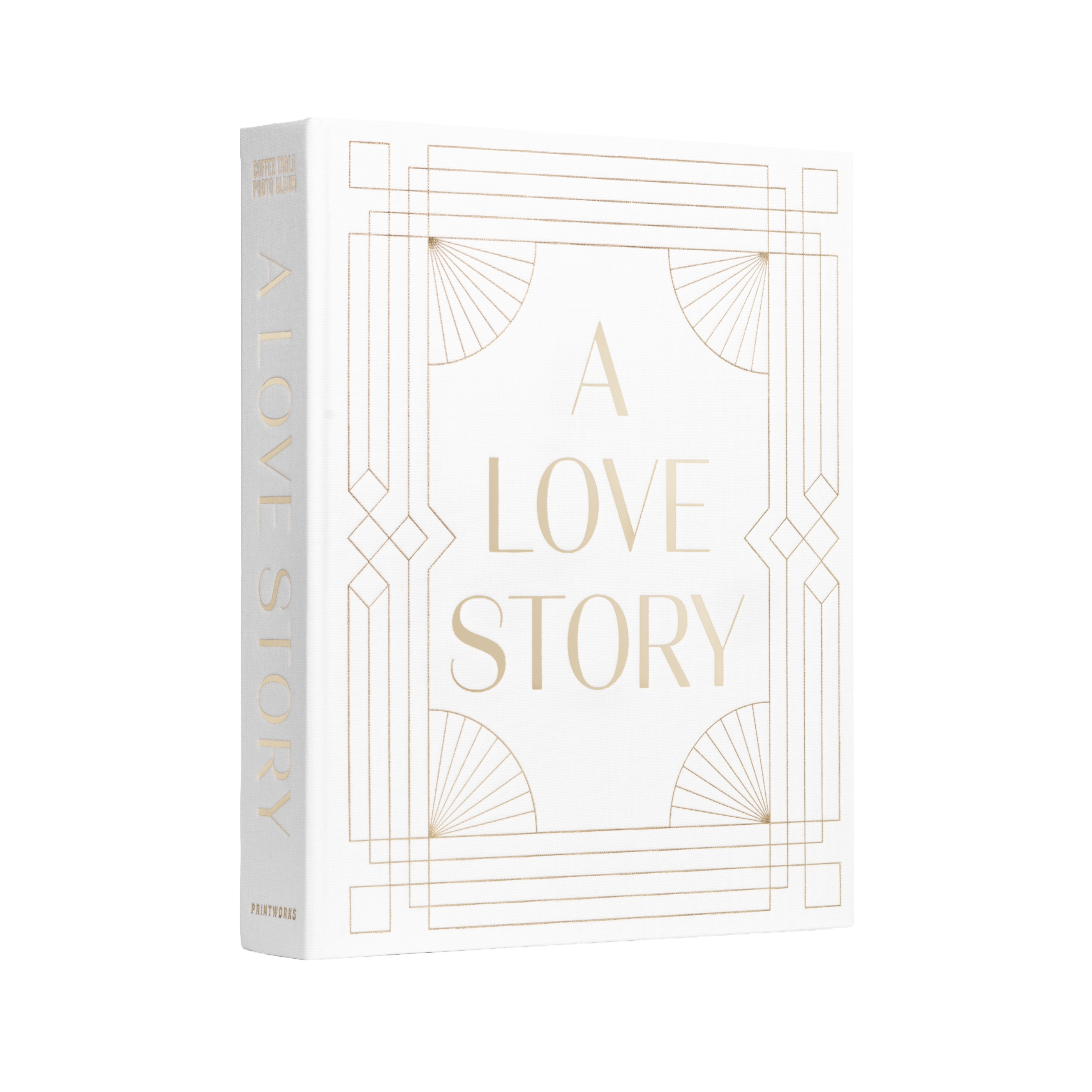 Fotoalbum A LOVE STORY wit met goud