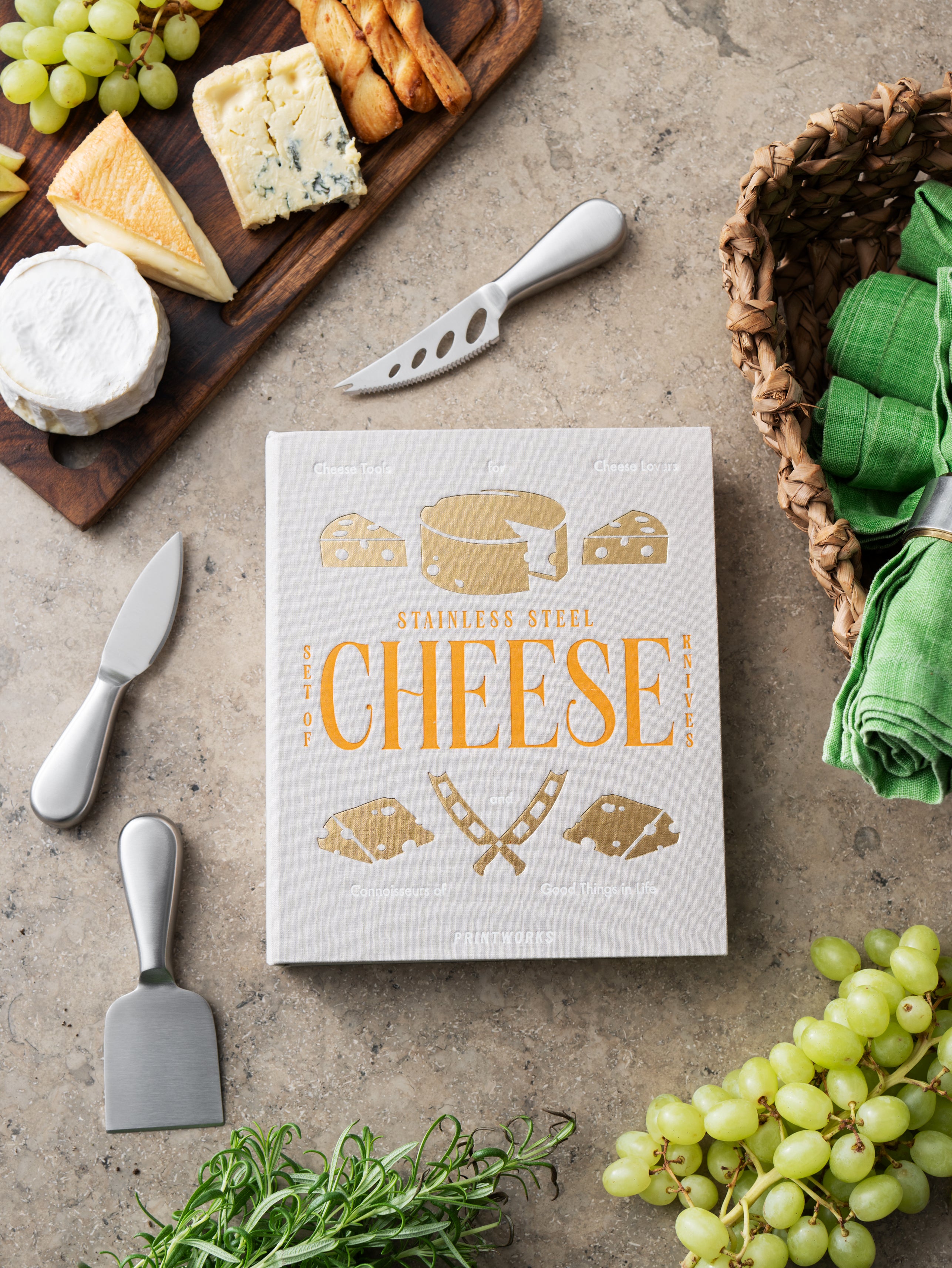 CHEESE TOOLS Cheese Board Set Beige