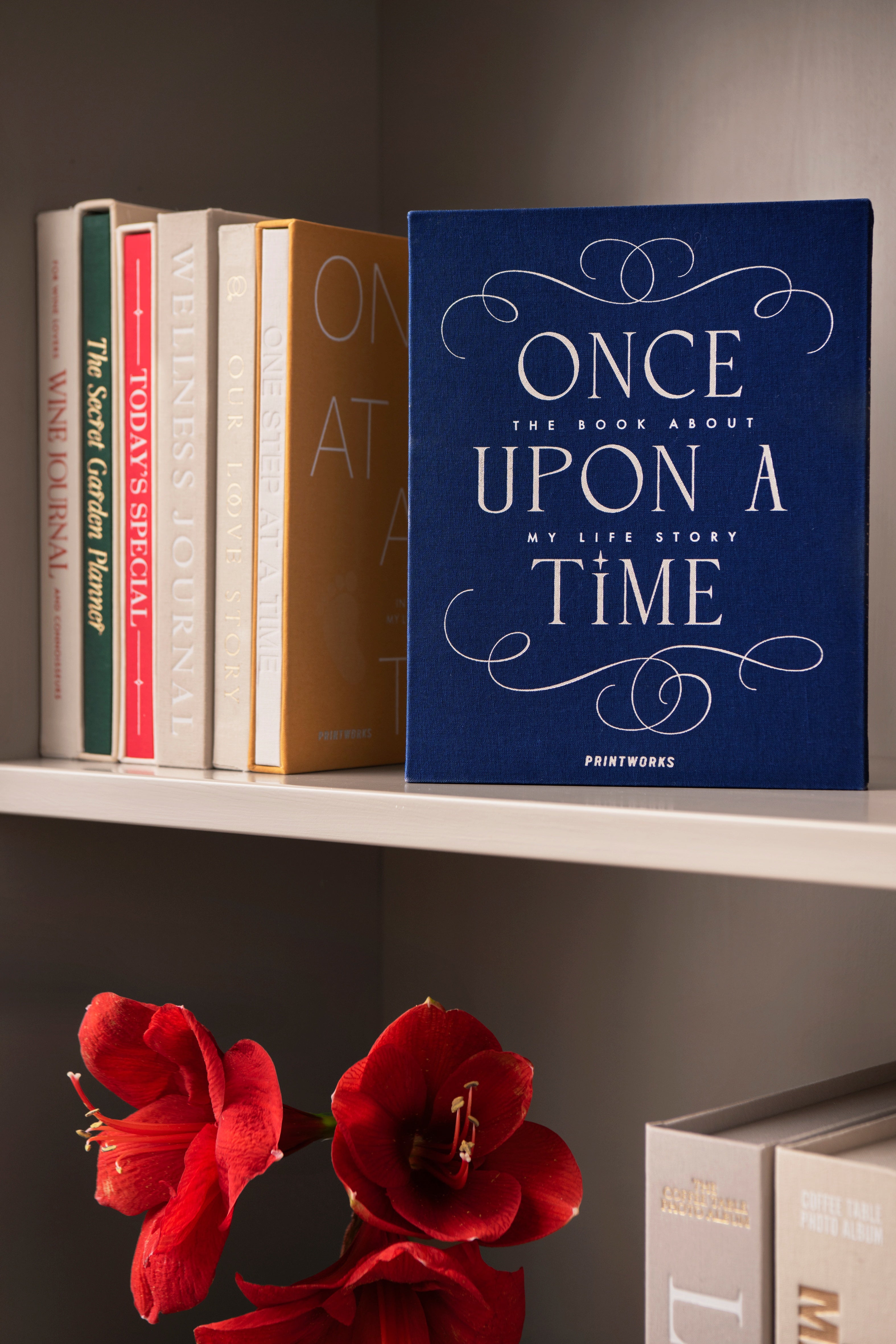 Herinneringsboek ONCE UPON A TIME marineblauw met blauw