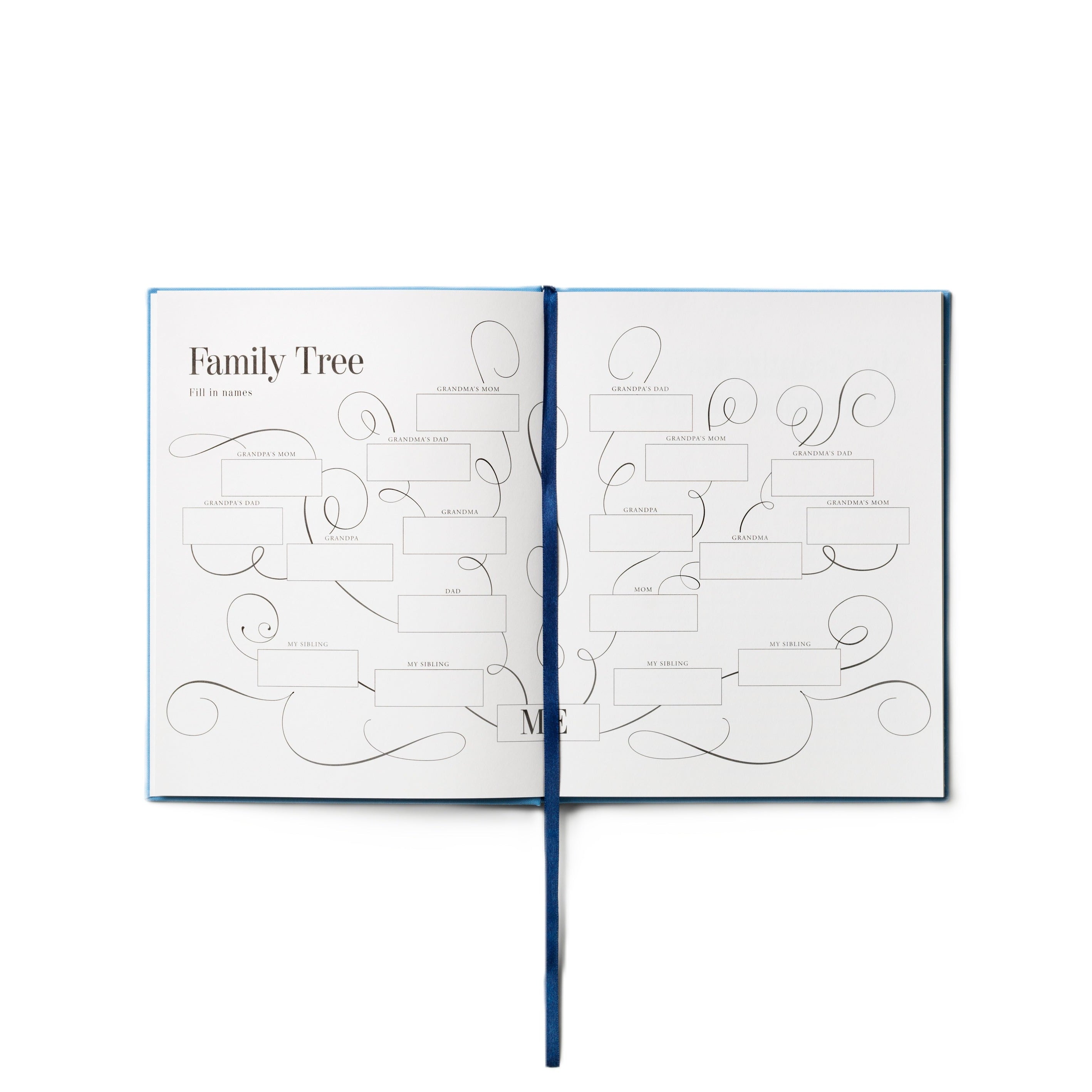 Herinneringsboek ONCE UPON A TIME marineblauw met blauw