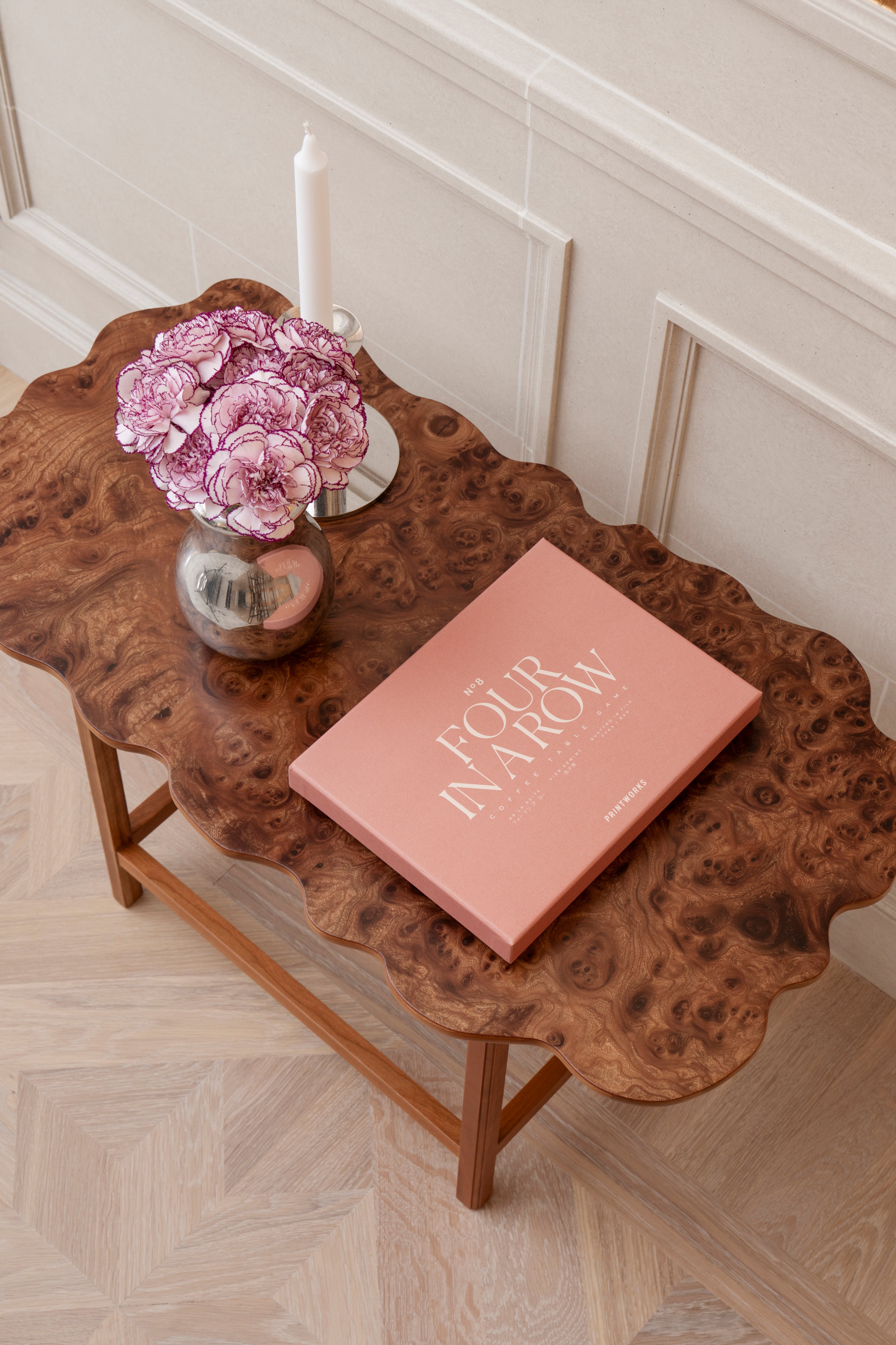 Gra strategische VIER IN EINER REIHE rosa