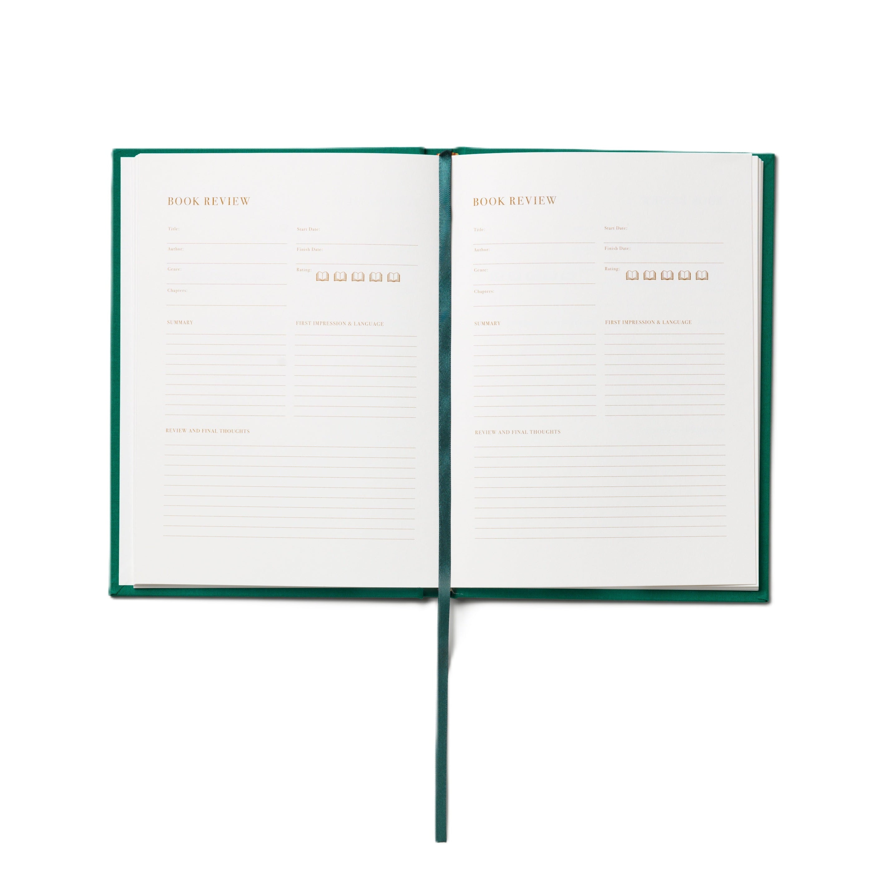 Lesetagebuch THE BOOK CLUB grau mit grün
