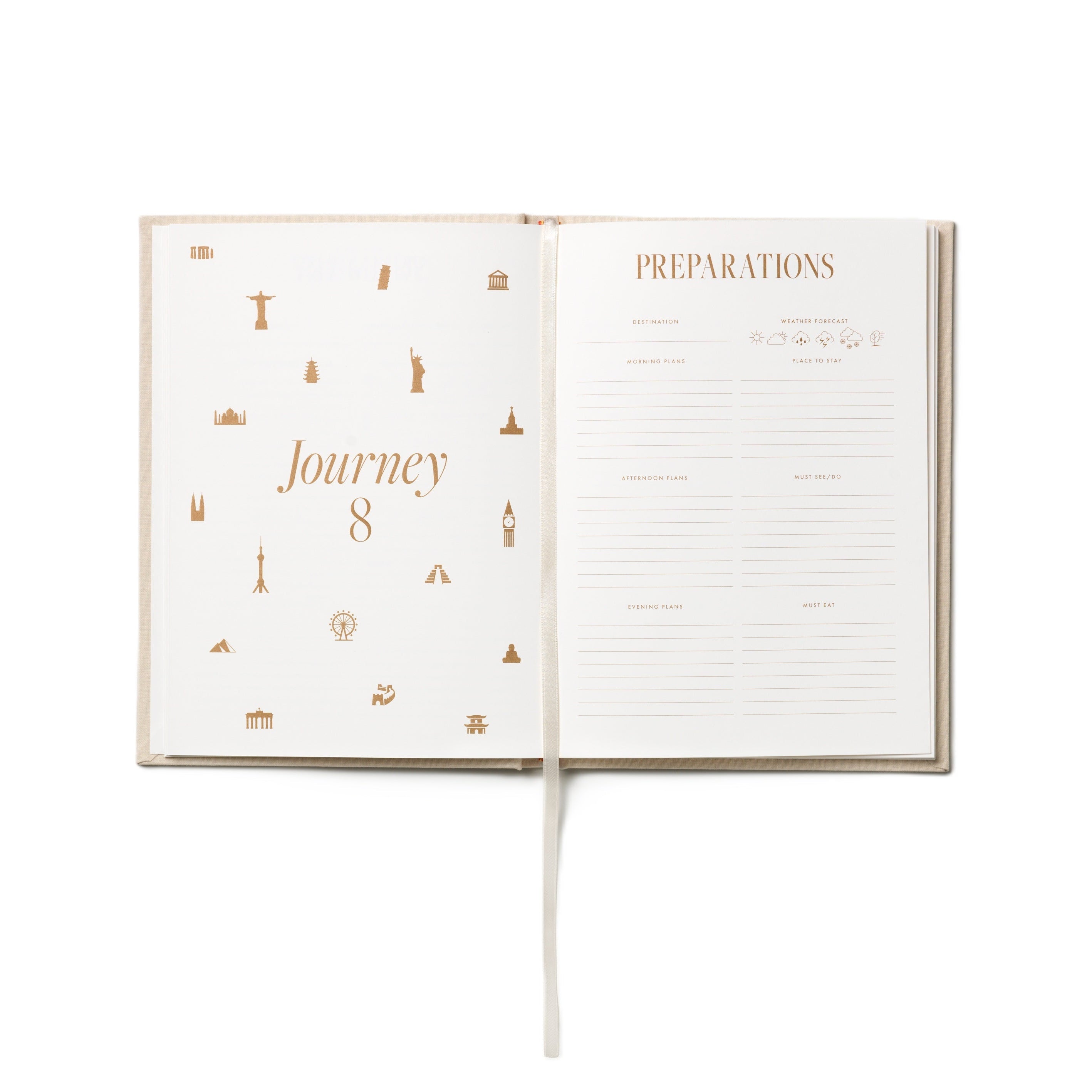 Reisejournal TRAVEL JOURNAL navy mit beige