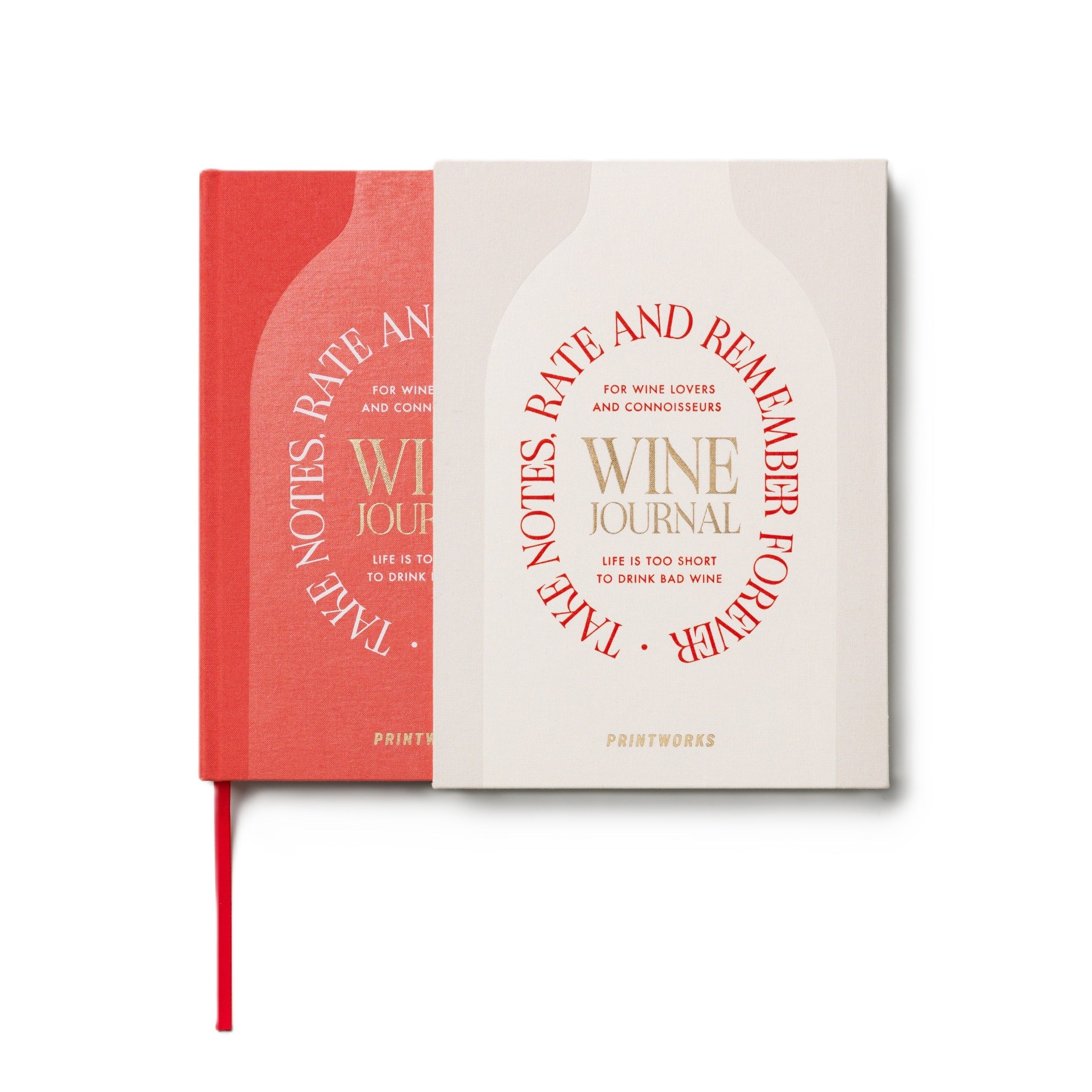 Wijnproefdagboek WINE TASTING beige met rood