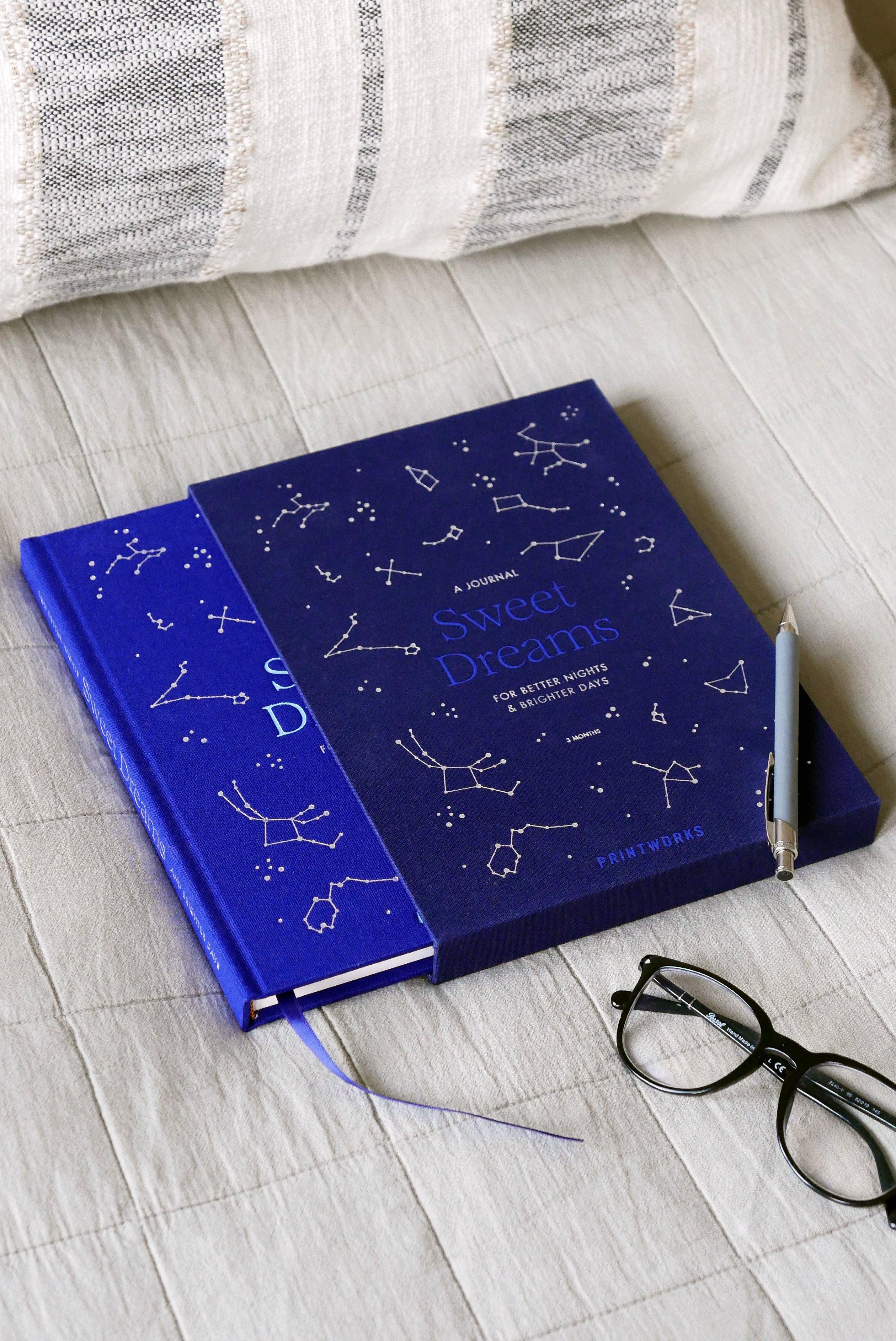 Slaapdagboek SWEET DREAMS marineblauw