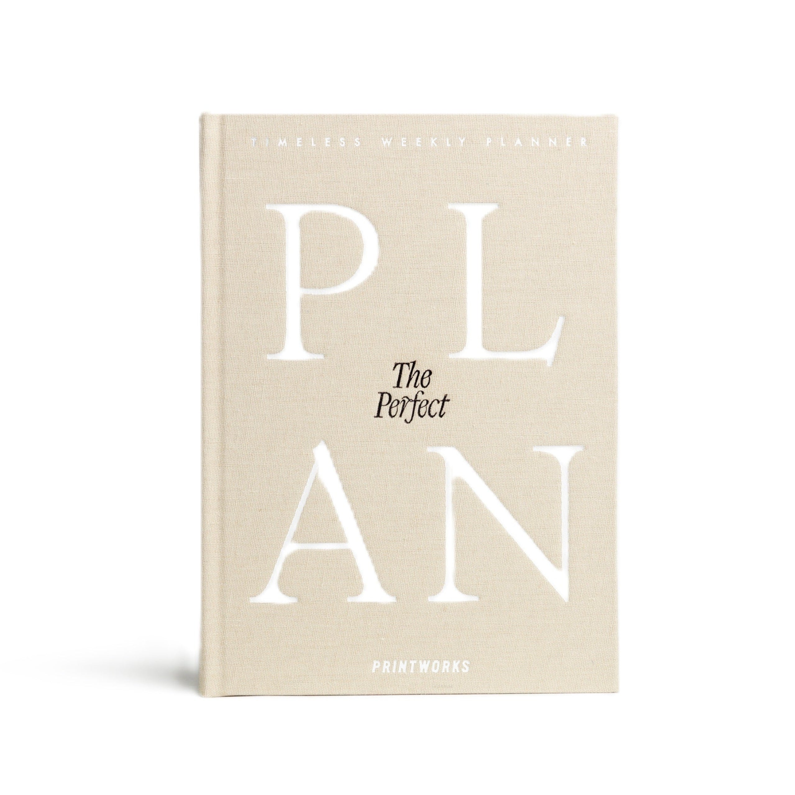 Wöchentlicher Planer THE PERFECT PLAN beige mit Weiß