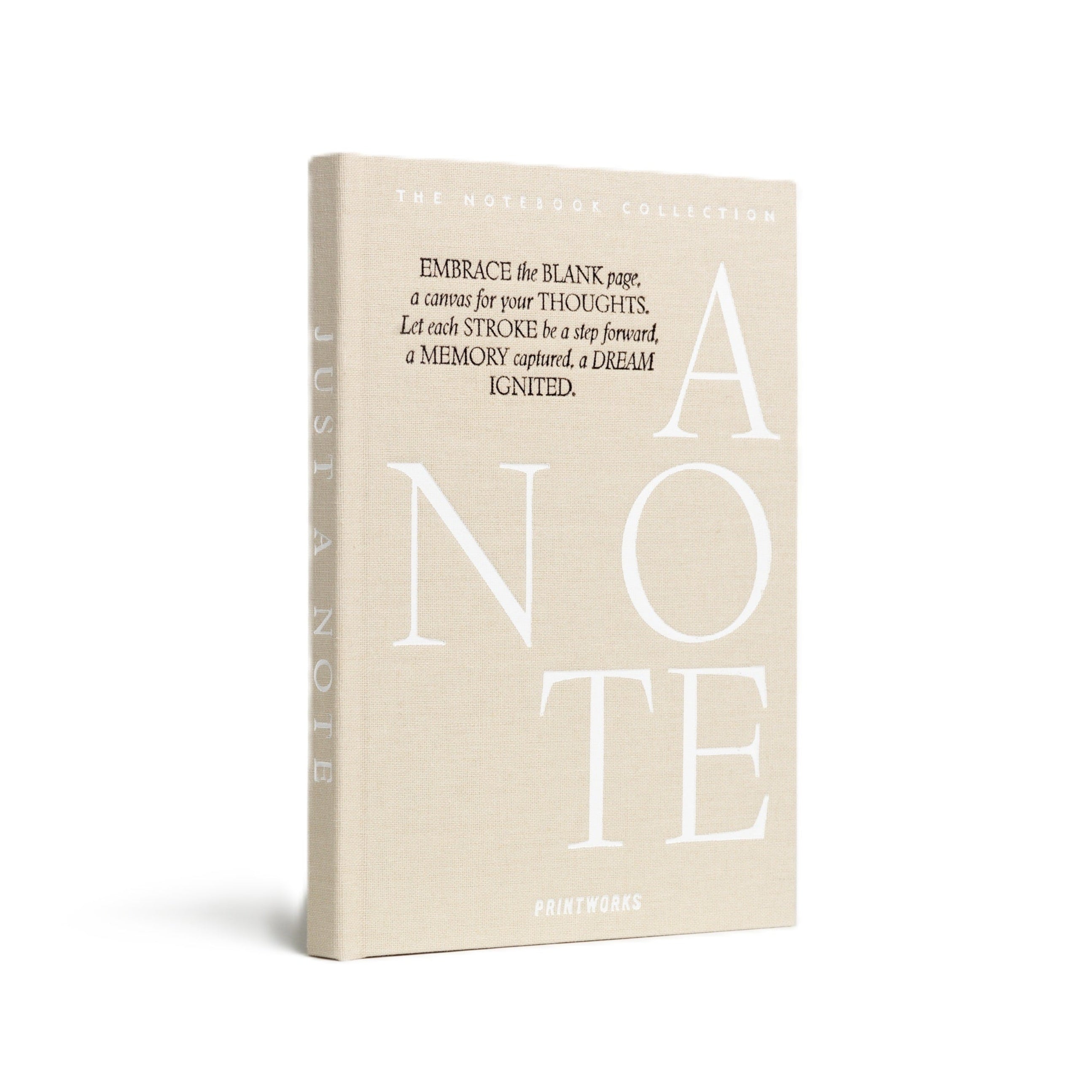 Notizbuch JUST A NOTE beige mit Weiß