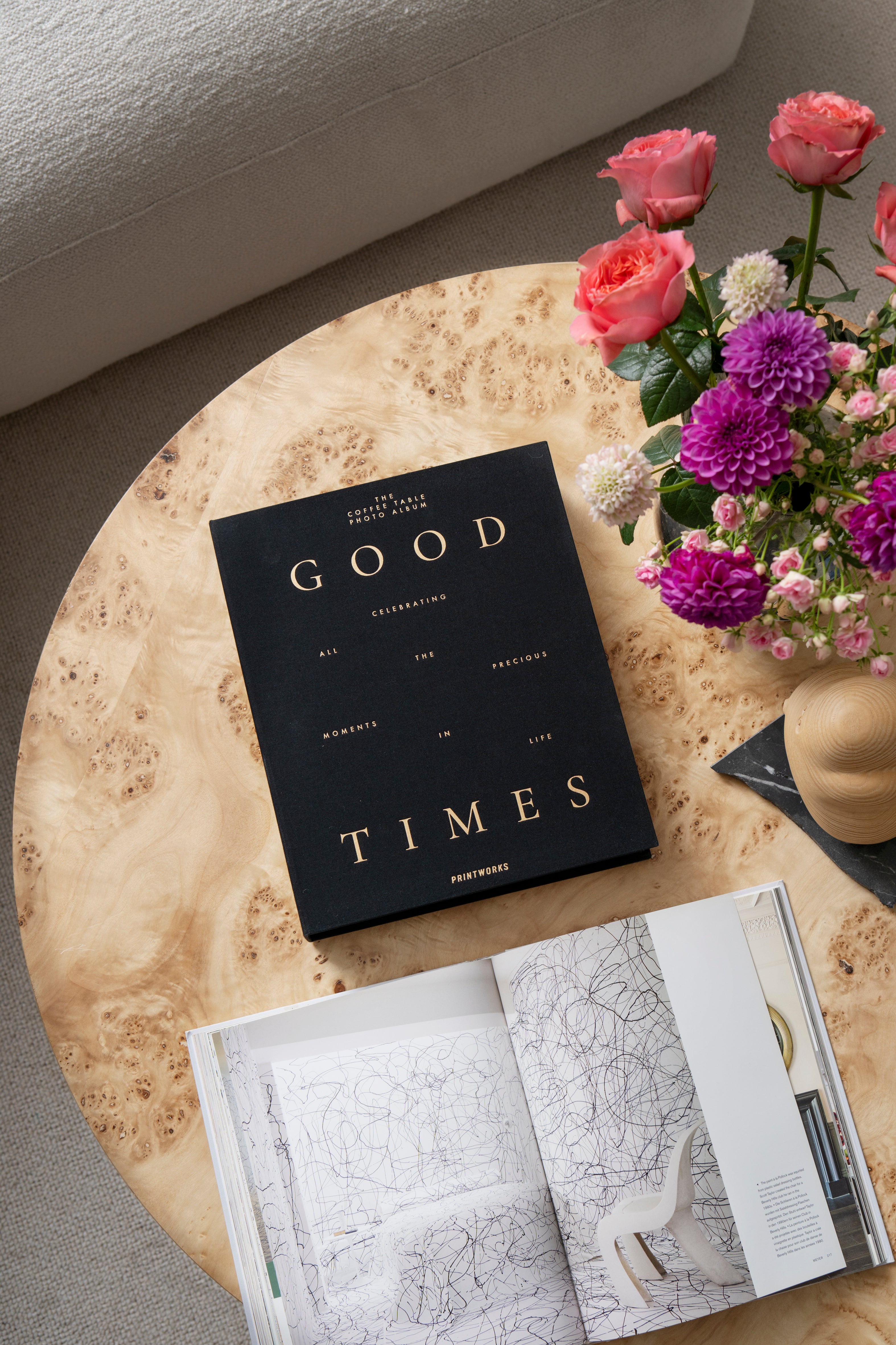 Fotoalbum GOOD TIMES zwart met goud