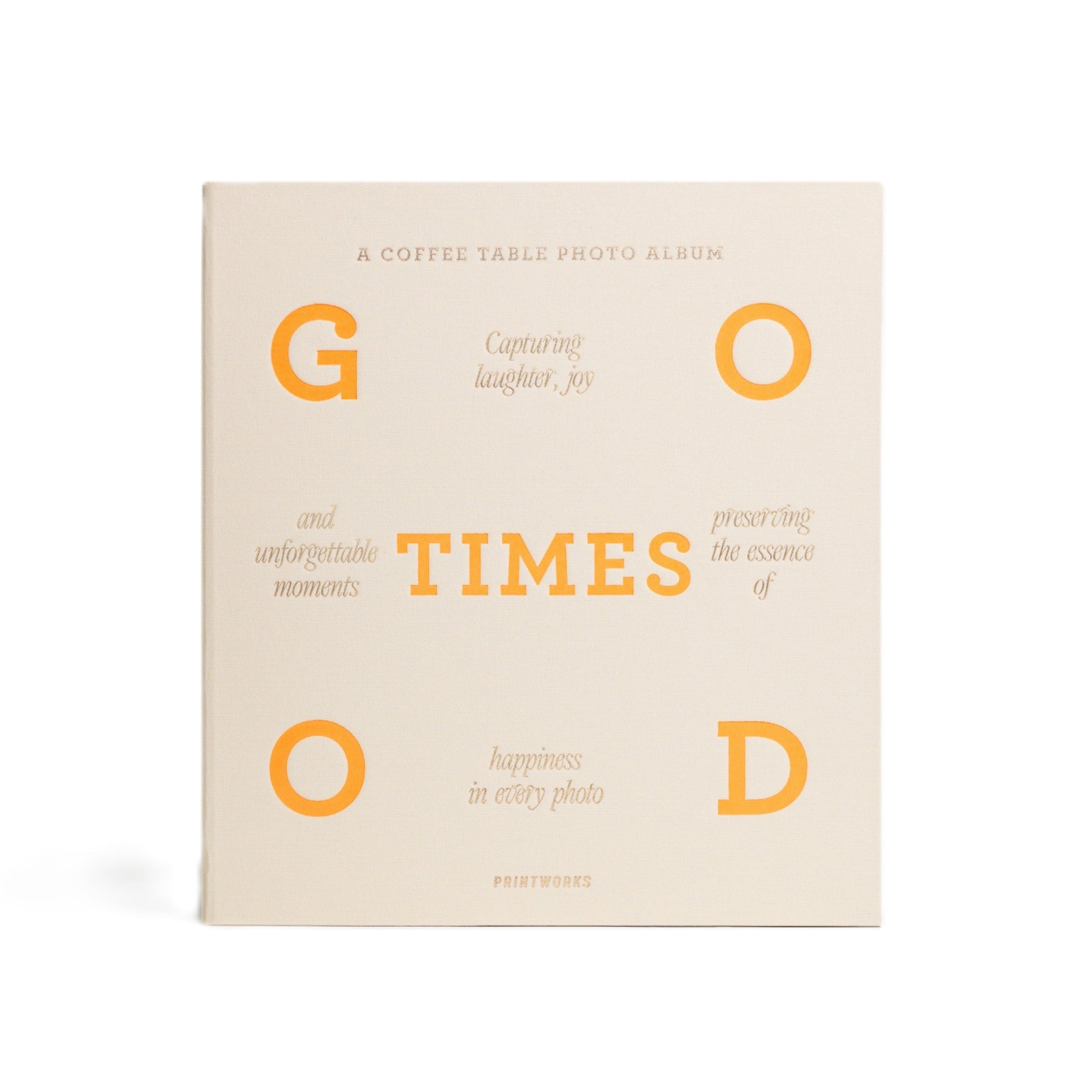 Fotoalbum GOOD TIMES beige met oranje