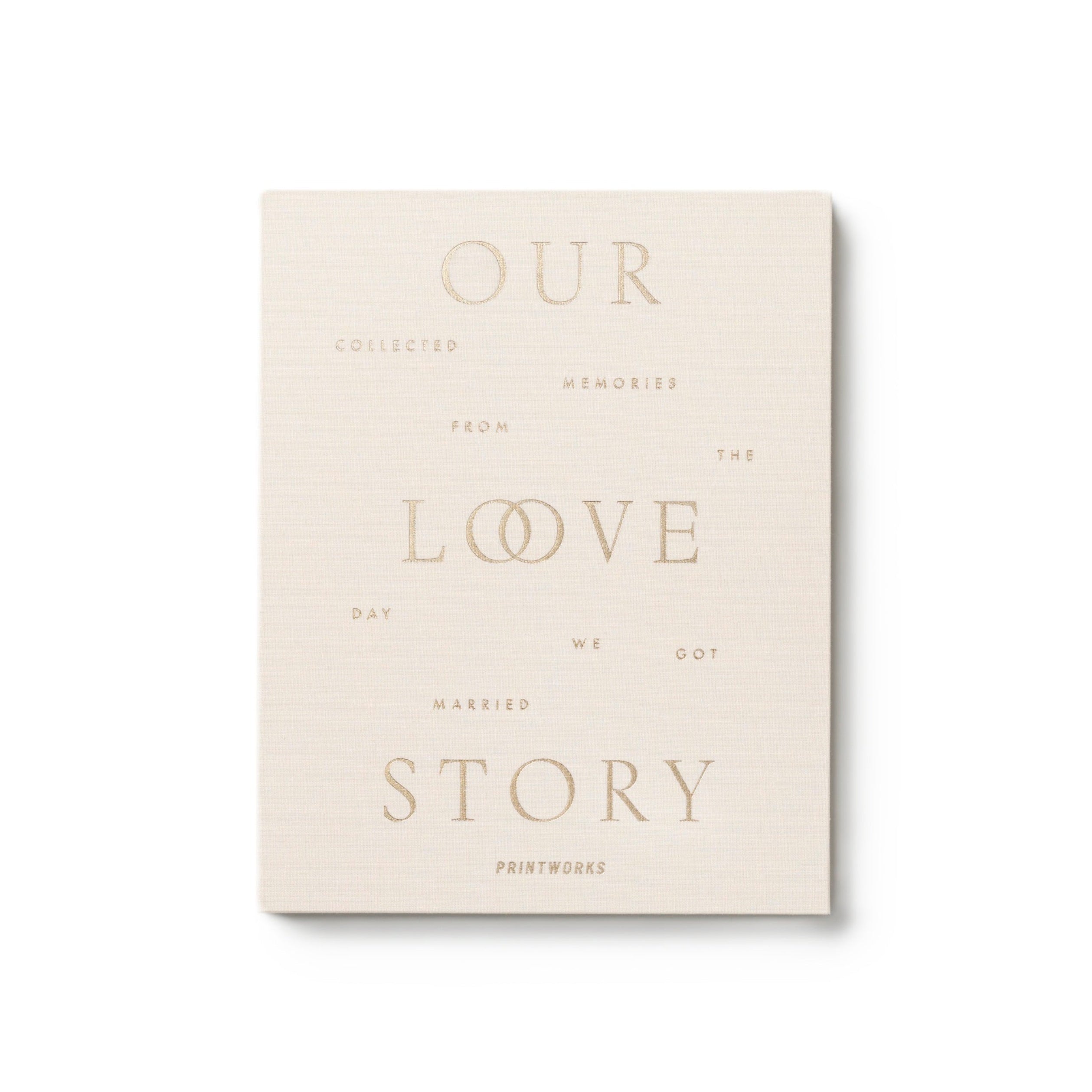 Huwelijksdagboek OUR LOVE STORY beige met wit