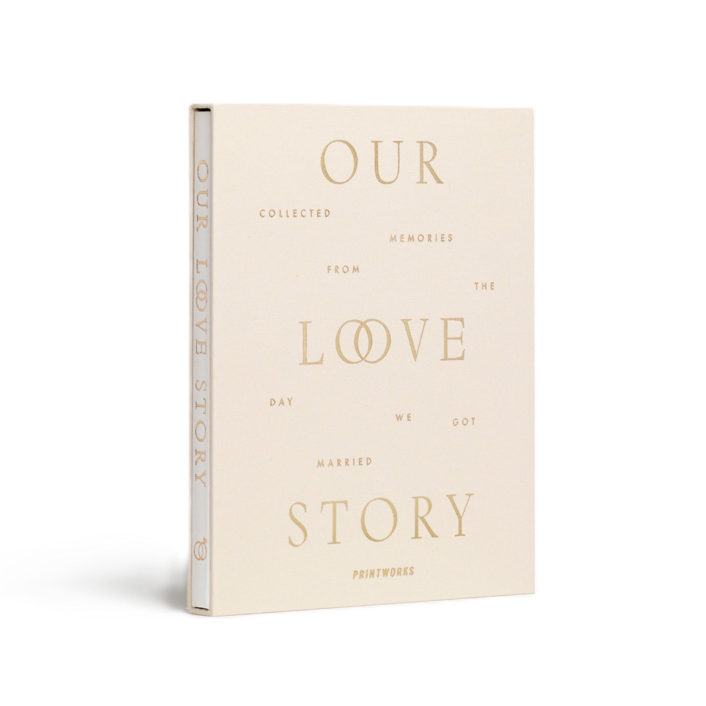 Huwelijksdagboek OUR LOVE STORY beige met wit