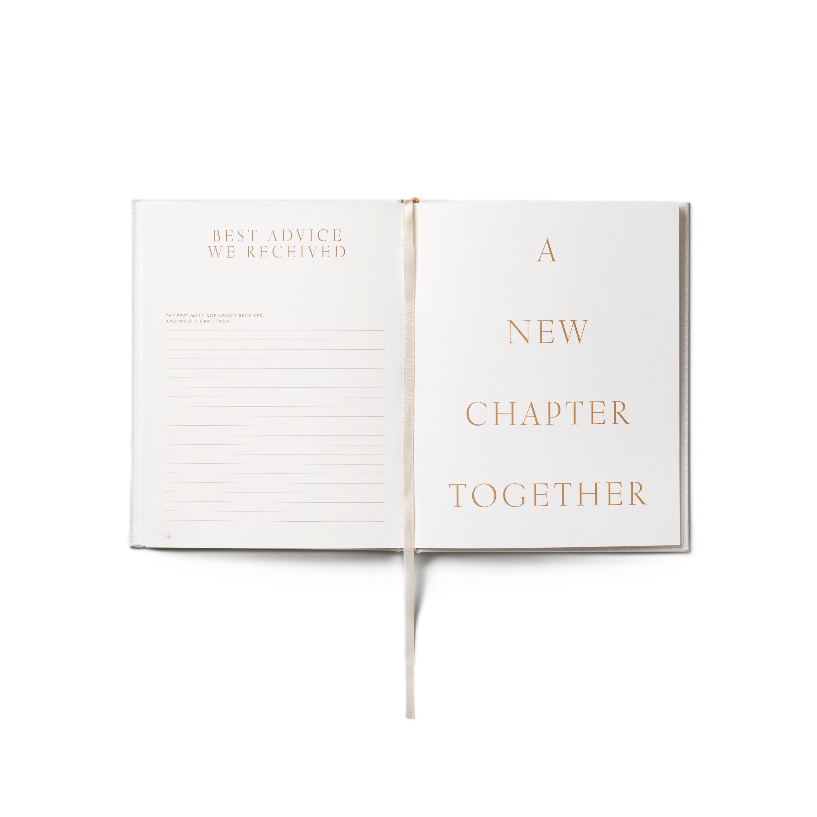 Huwelijksdagboek OUR LOVE STORY beige met wit