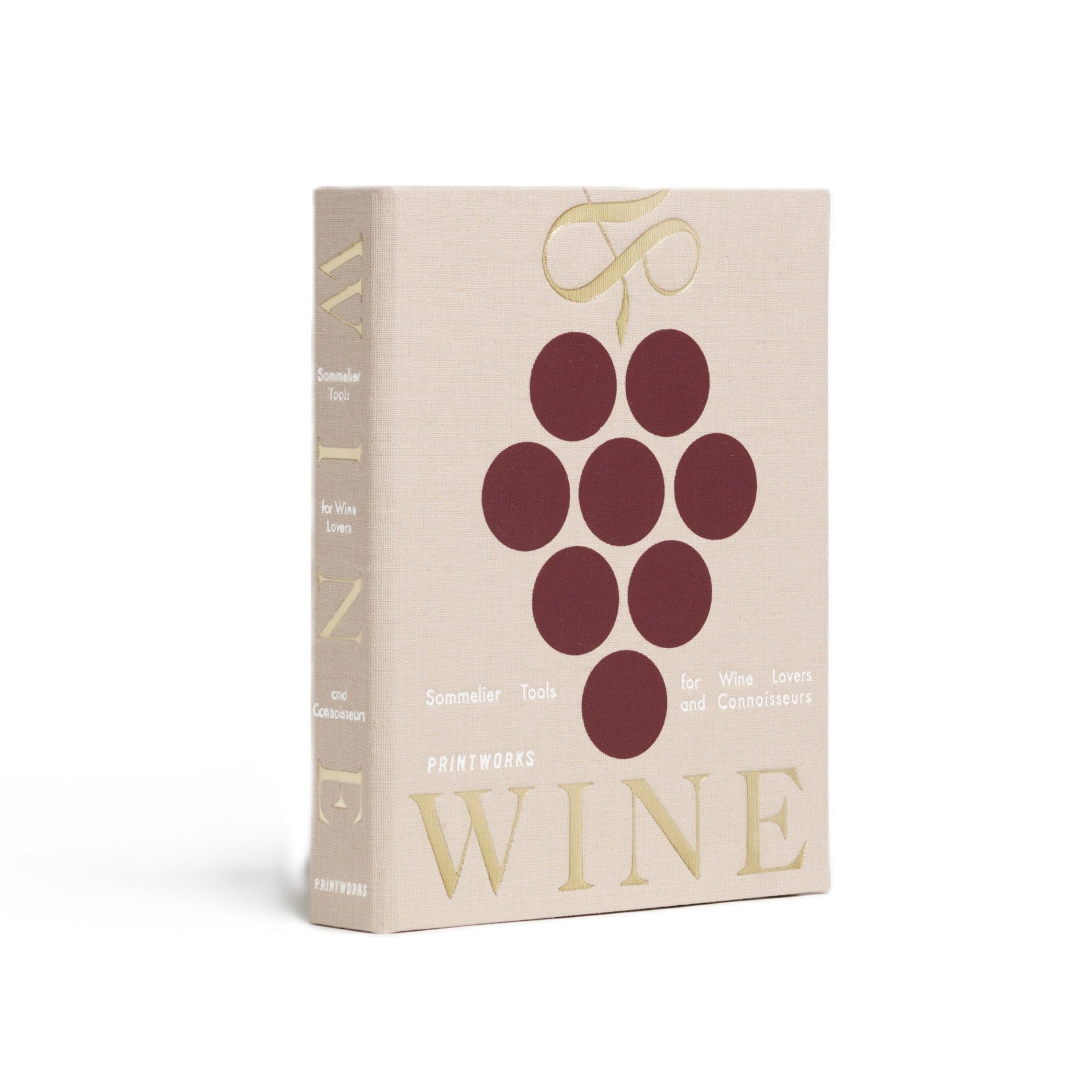 Wijnaccessoireset THE ESSENTIALS beige met bordeaux