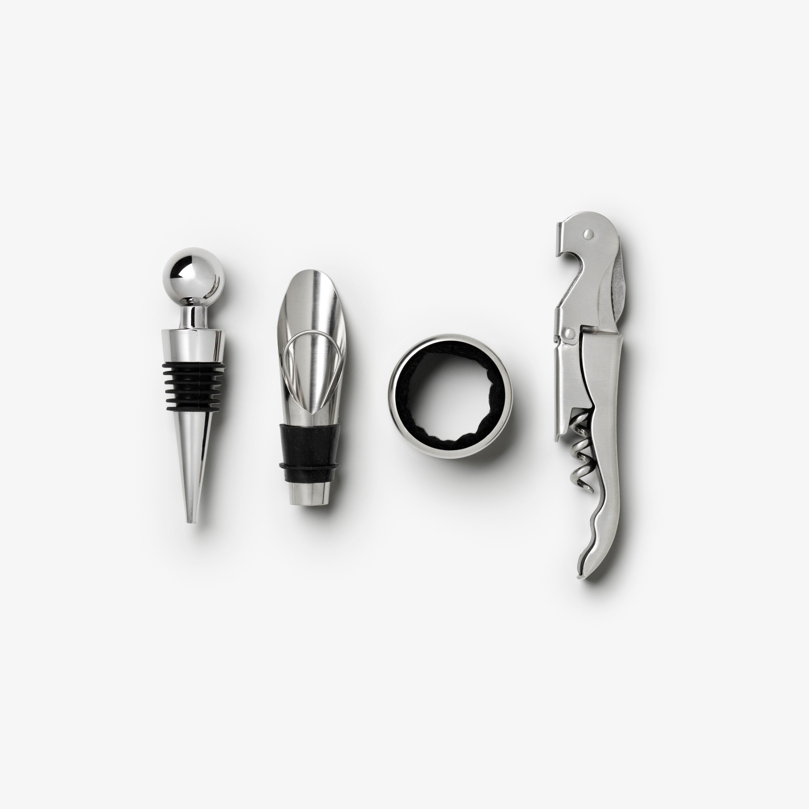 Wijnaccessoireset THE ESSENTIALS beige met bordeaux