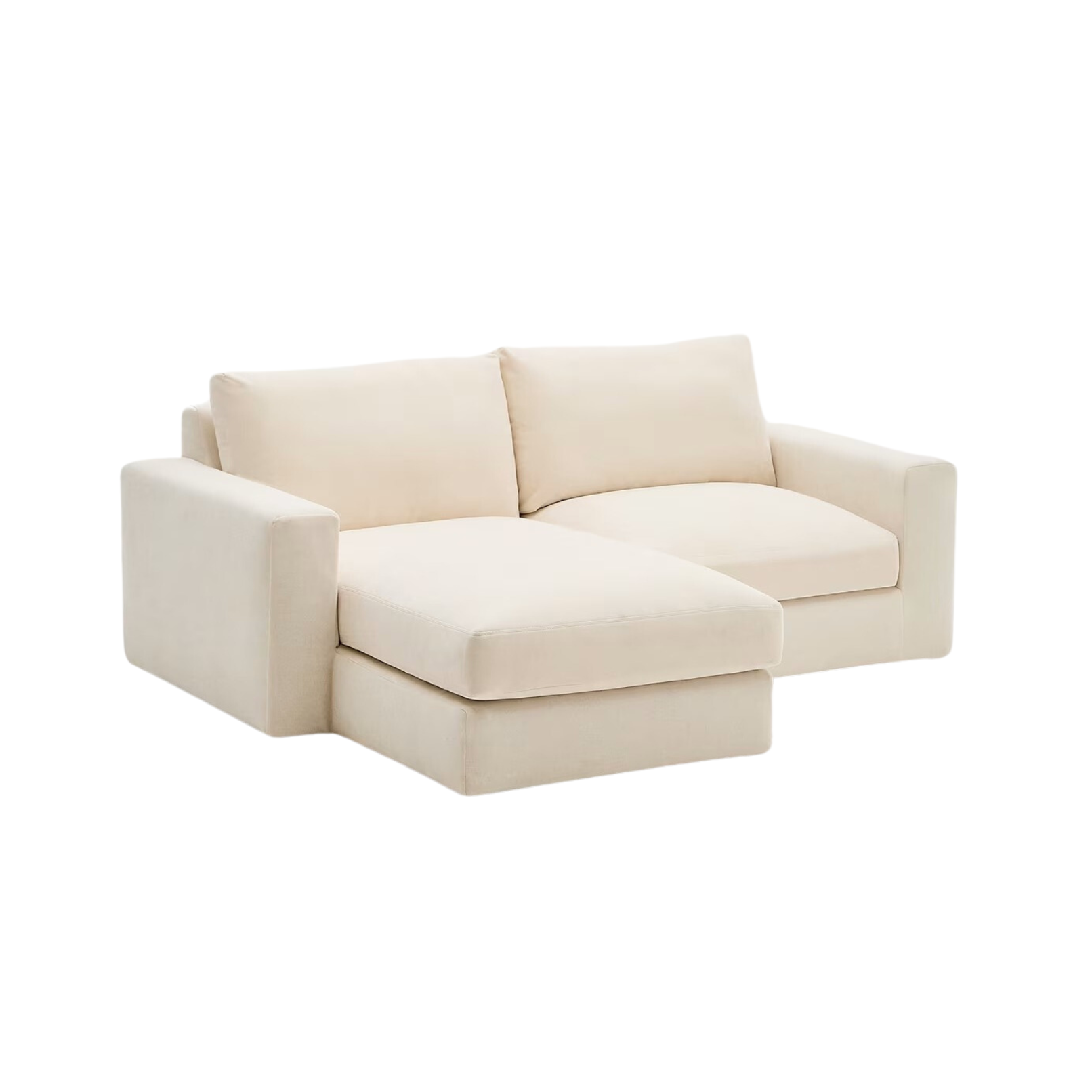 3-Sitzer-Ecksofa links ALEA ecru Chenille
