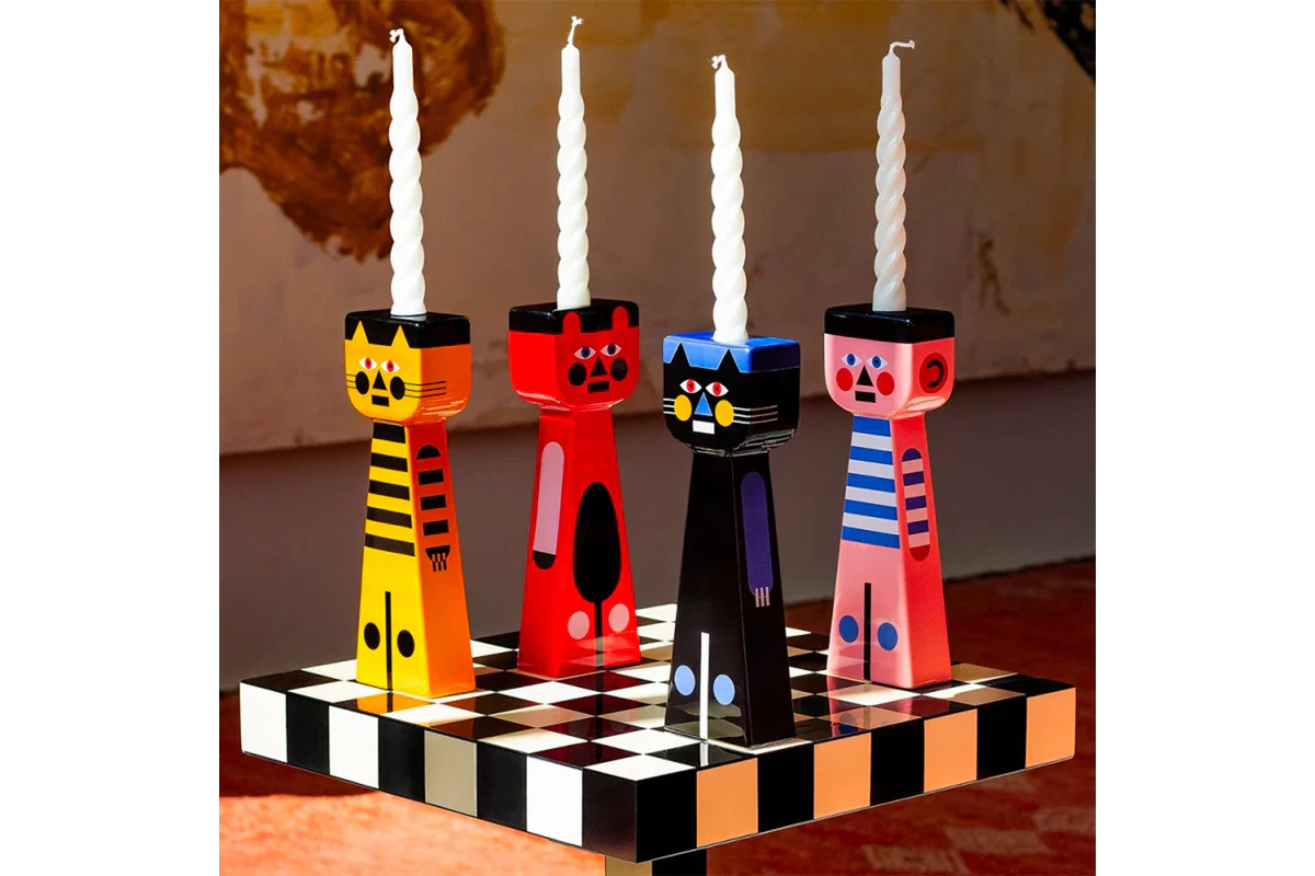 Geel ALIX kaarsenhouder