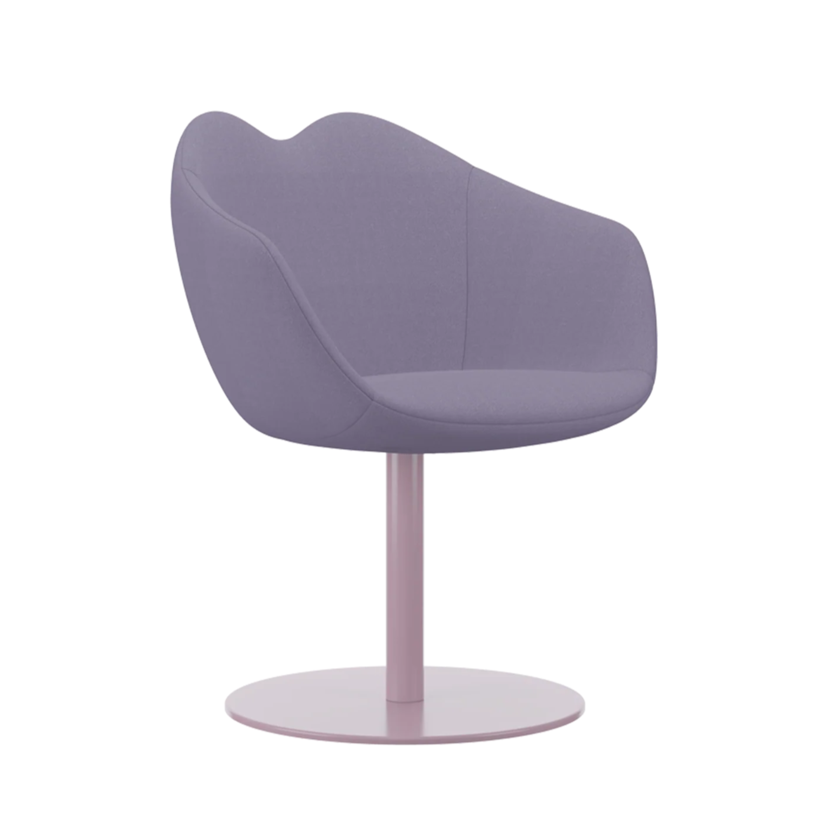 XOXO Armchair in Purple with Round Base