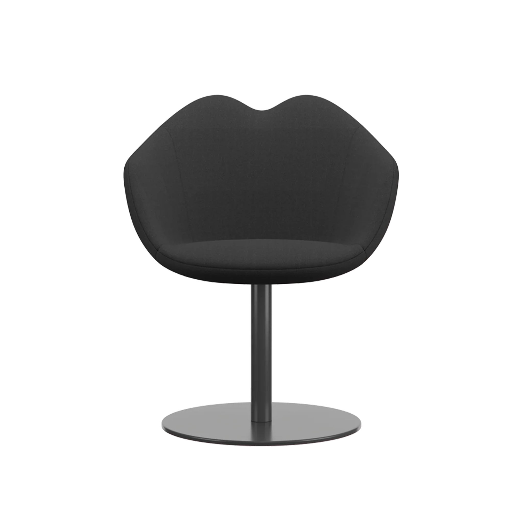 Fotel XOXO donkergrijs met ronde basis