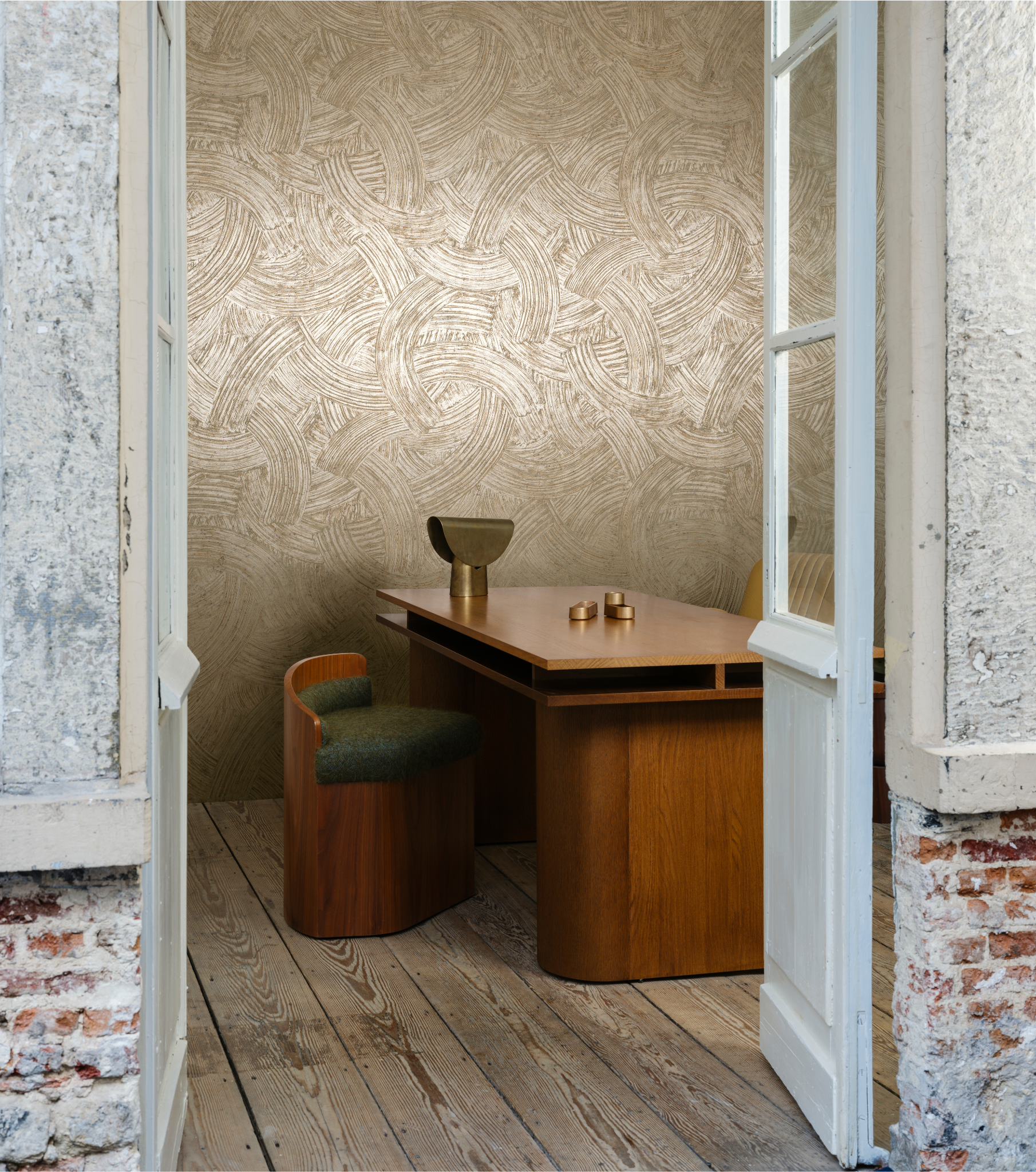 IMPASTO Orange Wallpaper