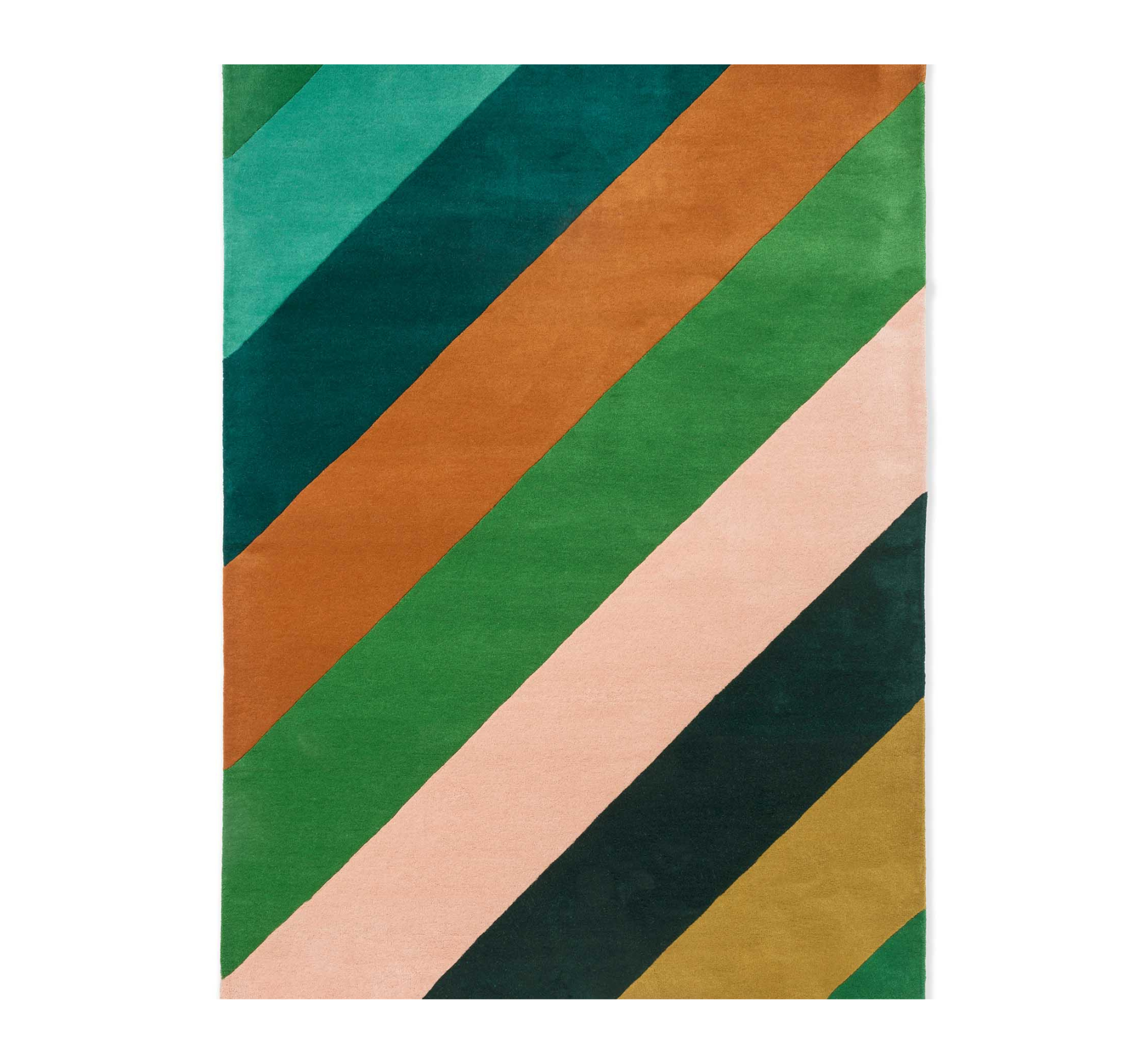 Sherbet Stripe Emerald Amber Carpet Multicolored