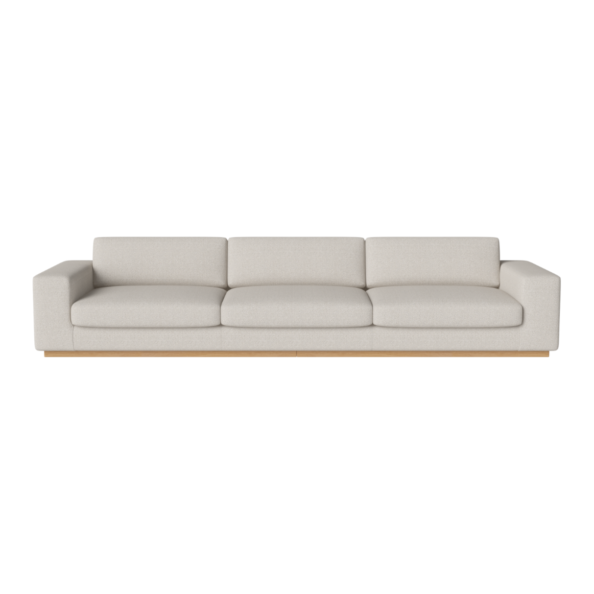 Sofa voor 5 personen SEPIA met een eikenhouten basis