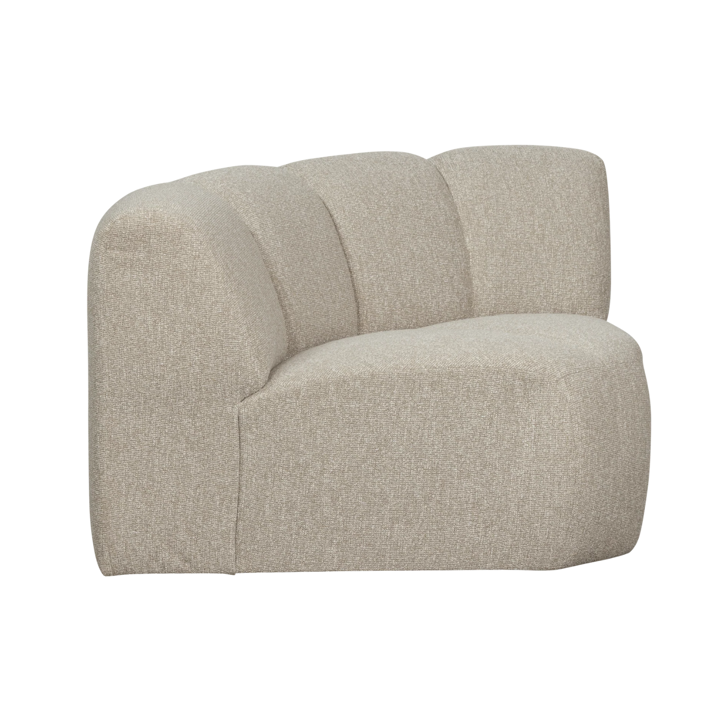 Modulares Sofa MOJO - Eckelement beige Melange Bouclé