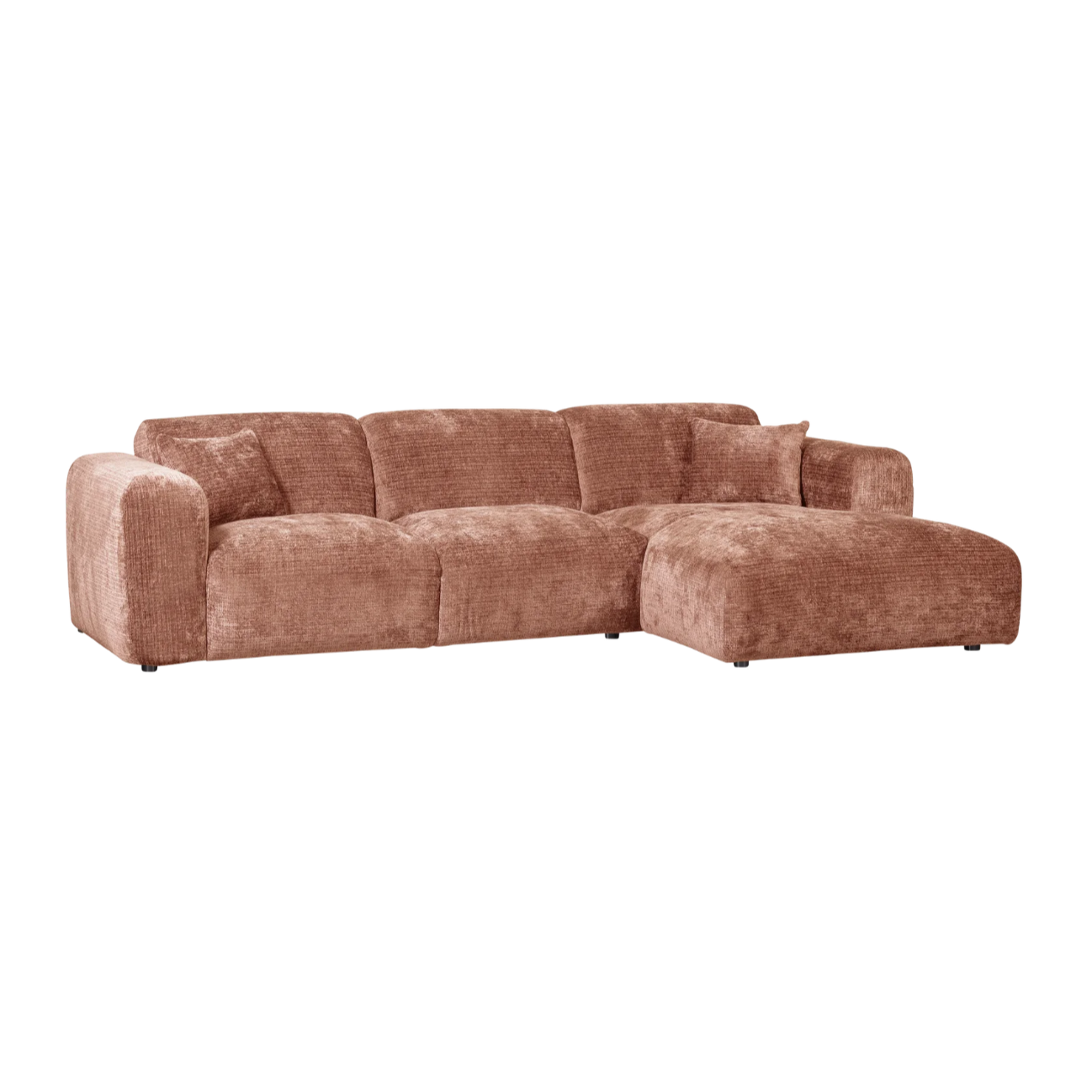 Modularer rechteckiger CLOUD Ecksofa in Terrakotta