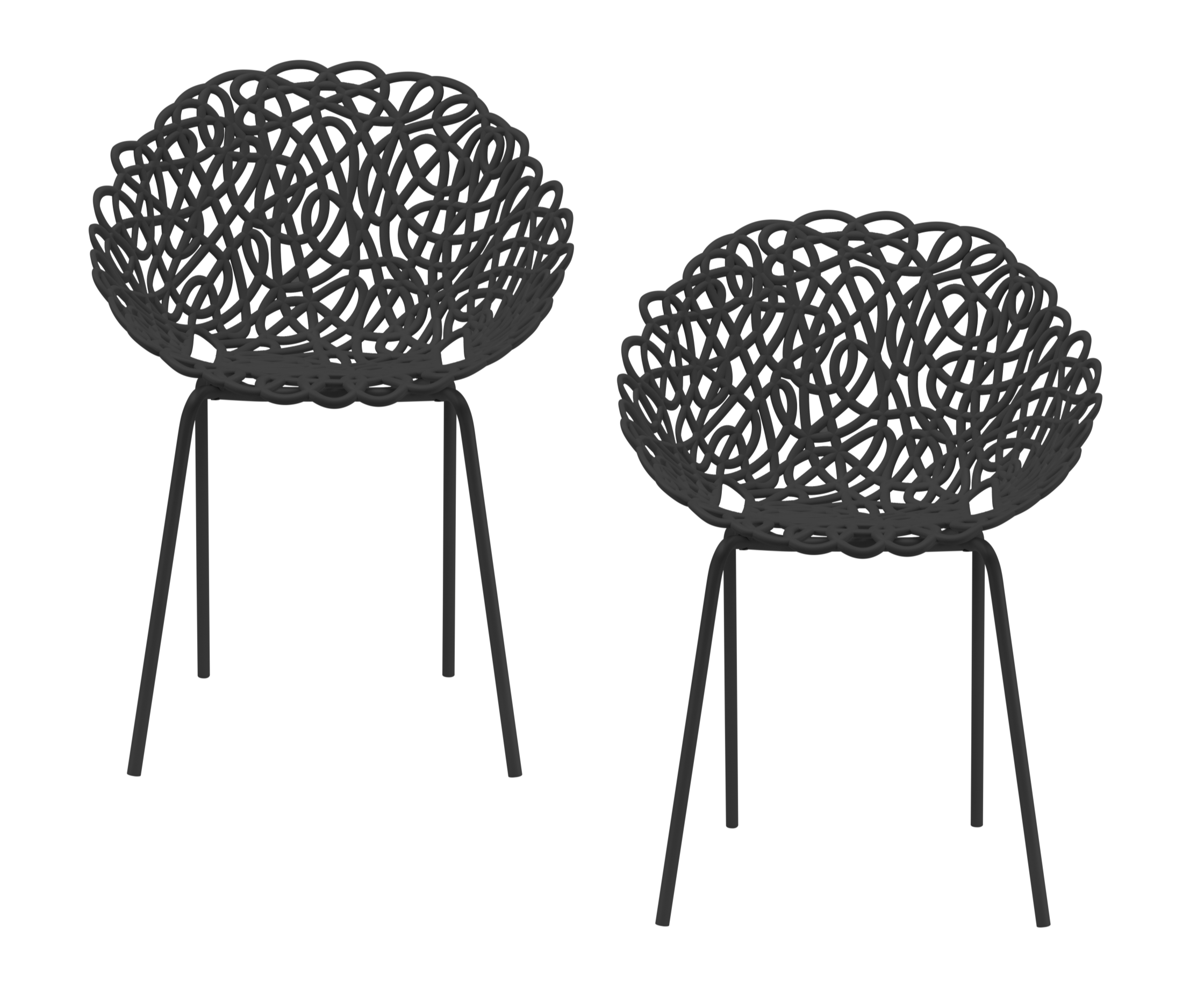 Zestaw krzeseł ogrodowych BACANA czarny