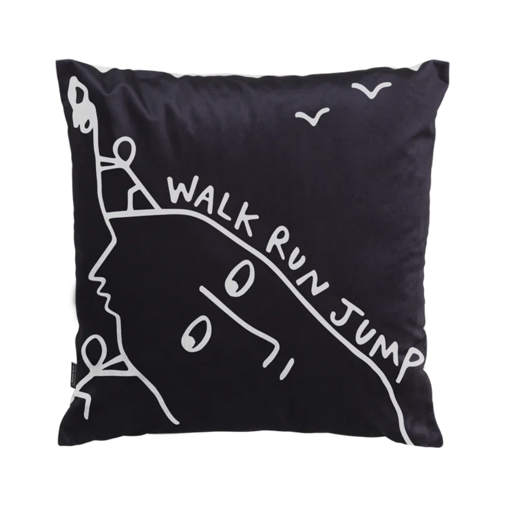 Reversible pillow ENERGETIC EXPRESSIONS white with black