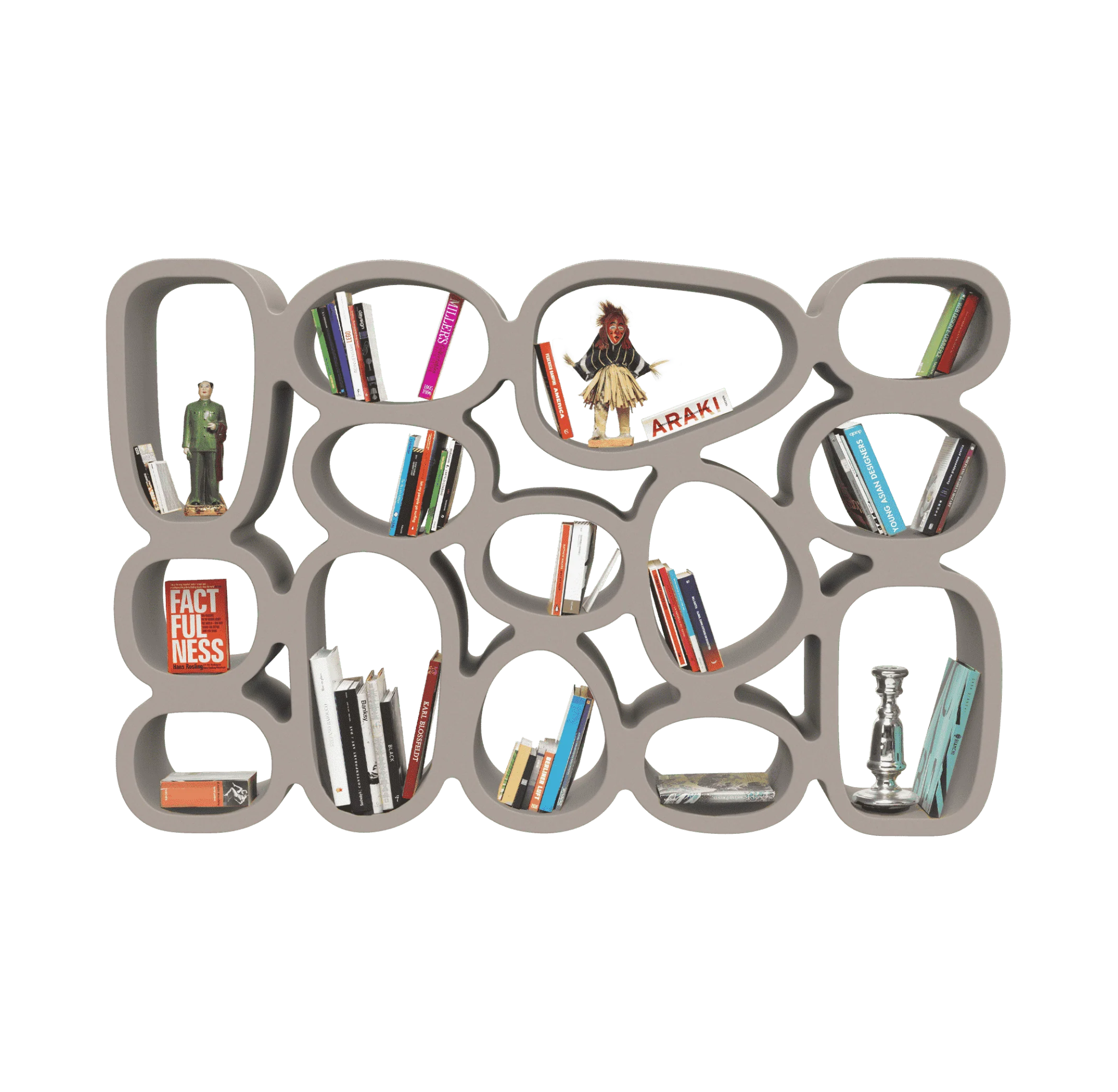 Boekenkast KOIBUCHI grijs