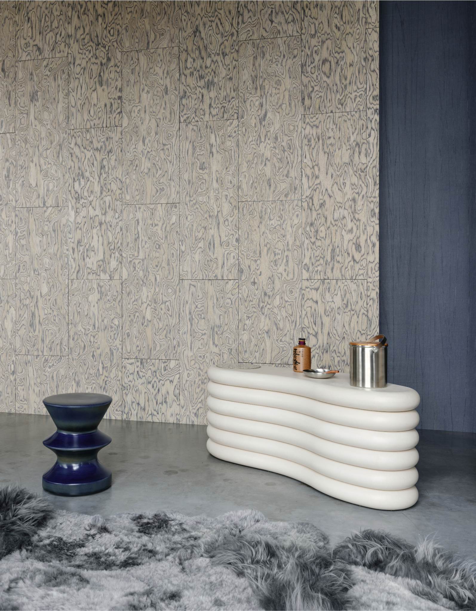 Tapete aus Furnier COTI braun