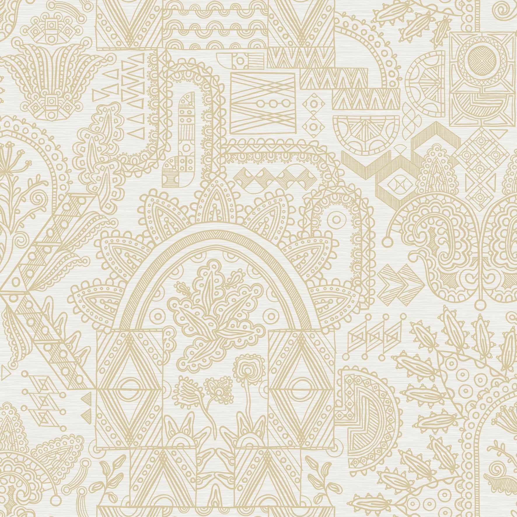 JOIE non-woven wallpaper white with gold
