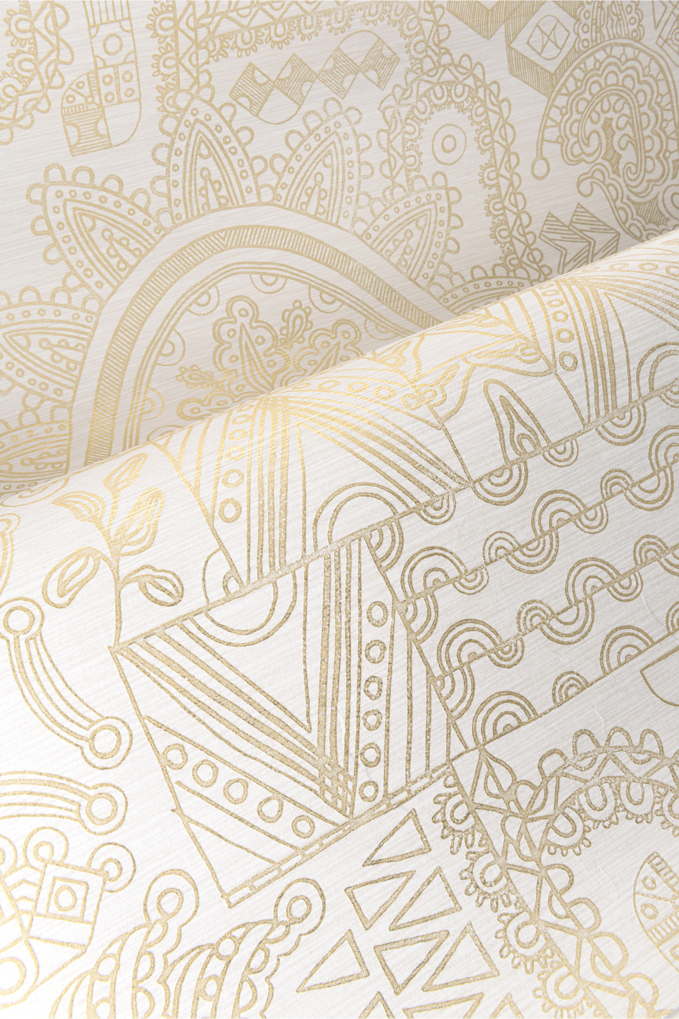 JOIE non-woven wallpaper white with gold
