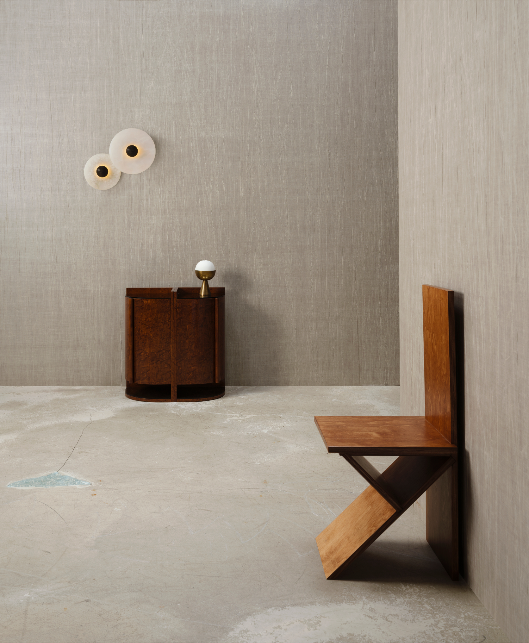 PYXIS pleated wallpaper warm beige