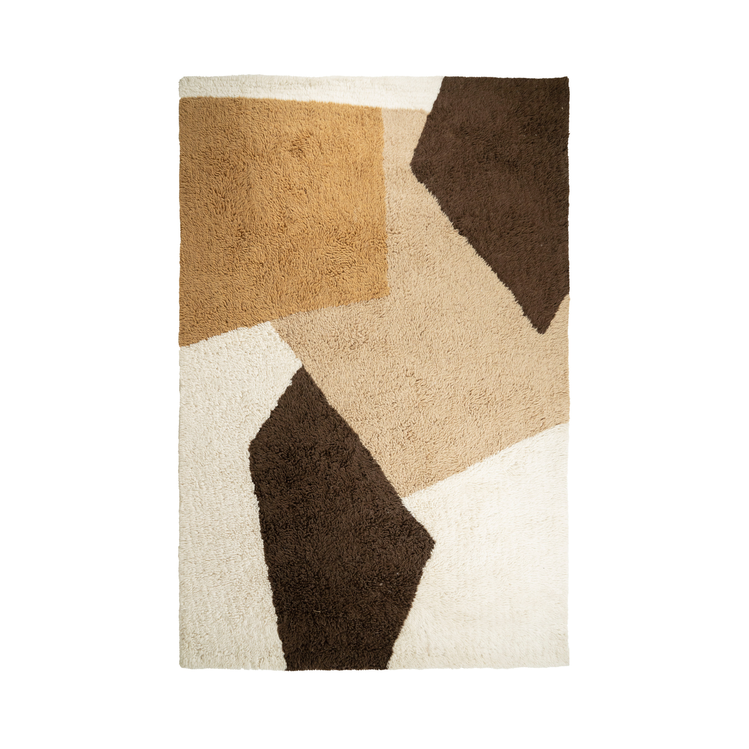 Teppich NAVARO braun-beige mit langem Flor
