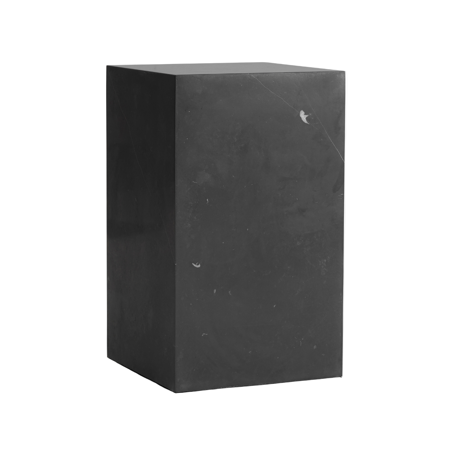 PLINTH side table graphite marble