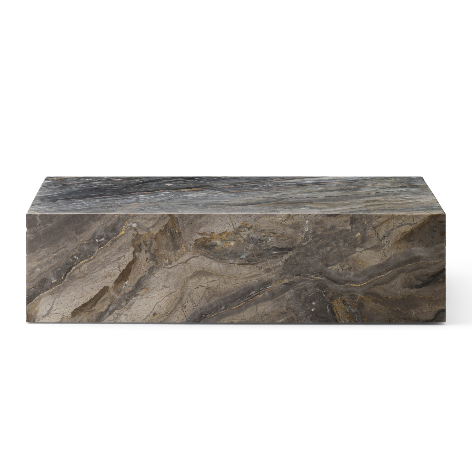 PLINTH Coffee Table Gray Marble