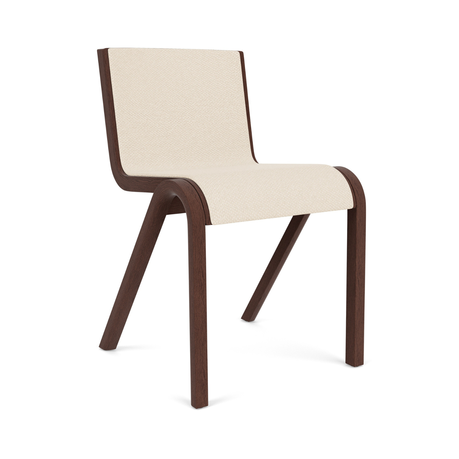 READY chair cream with dark oak base