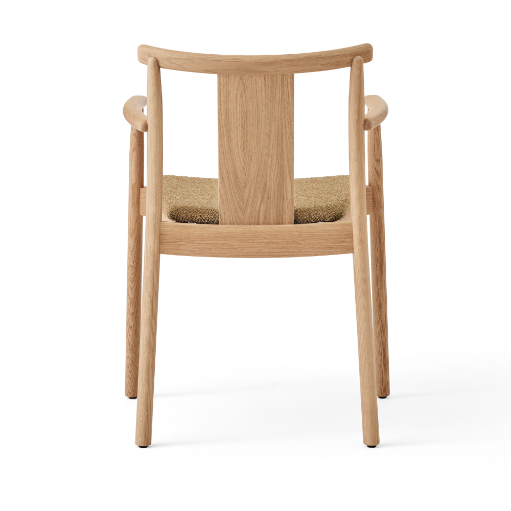 MERKUR chair in oak wood with green seat