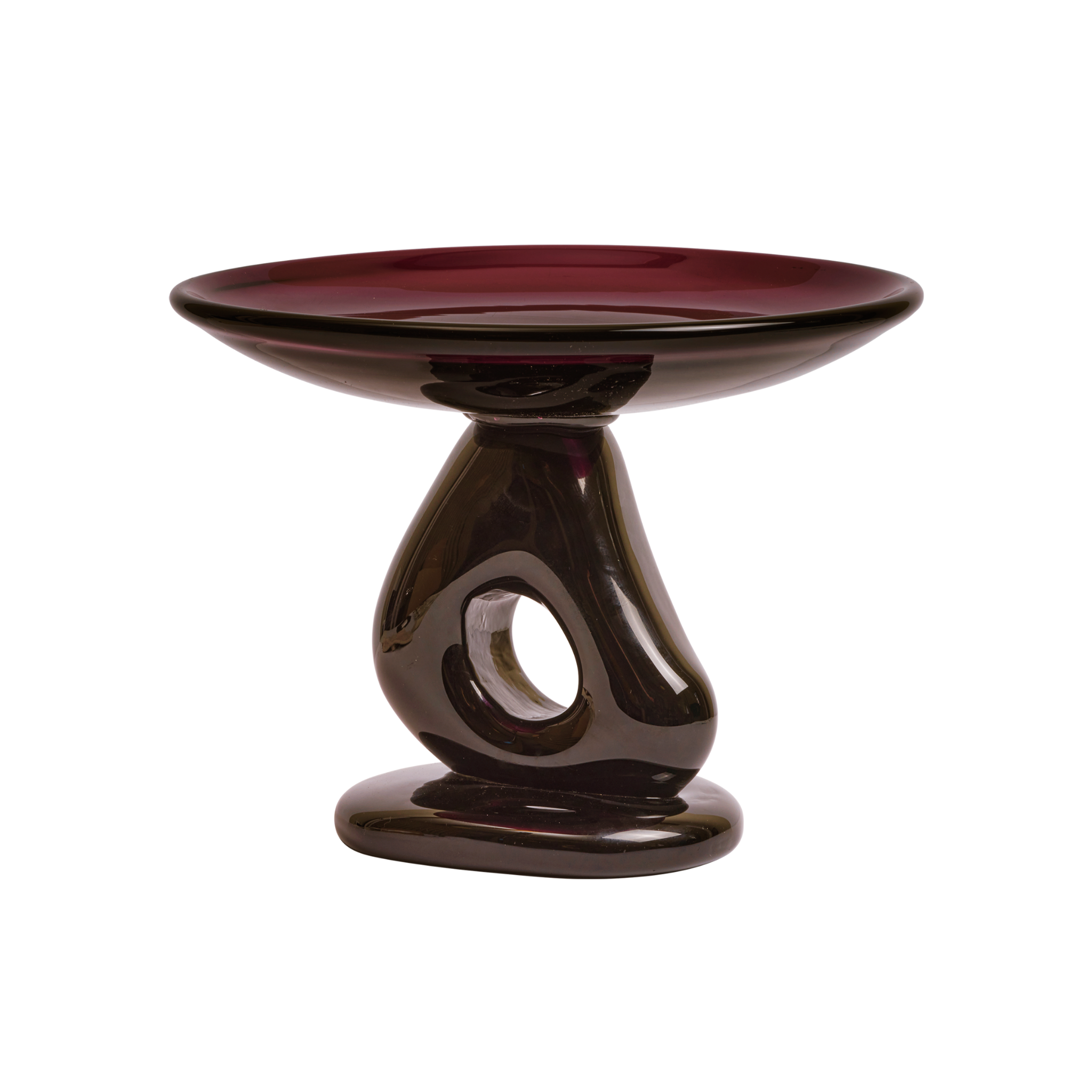 Patera DAMO burgundy blown glass