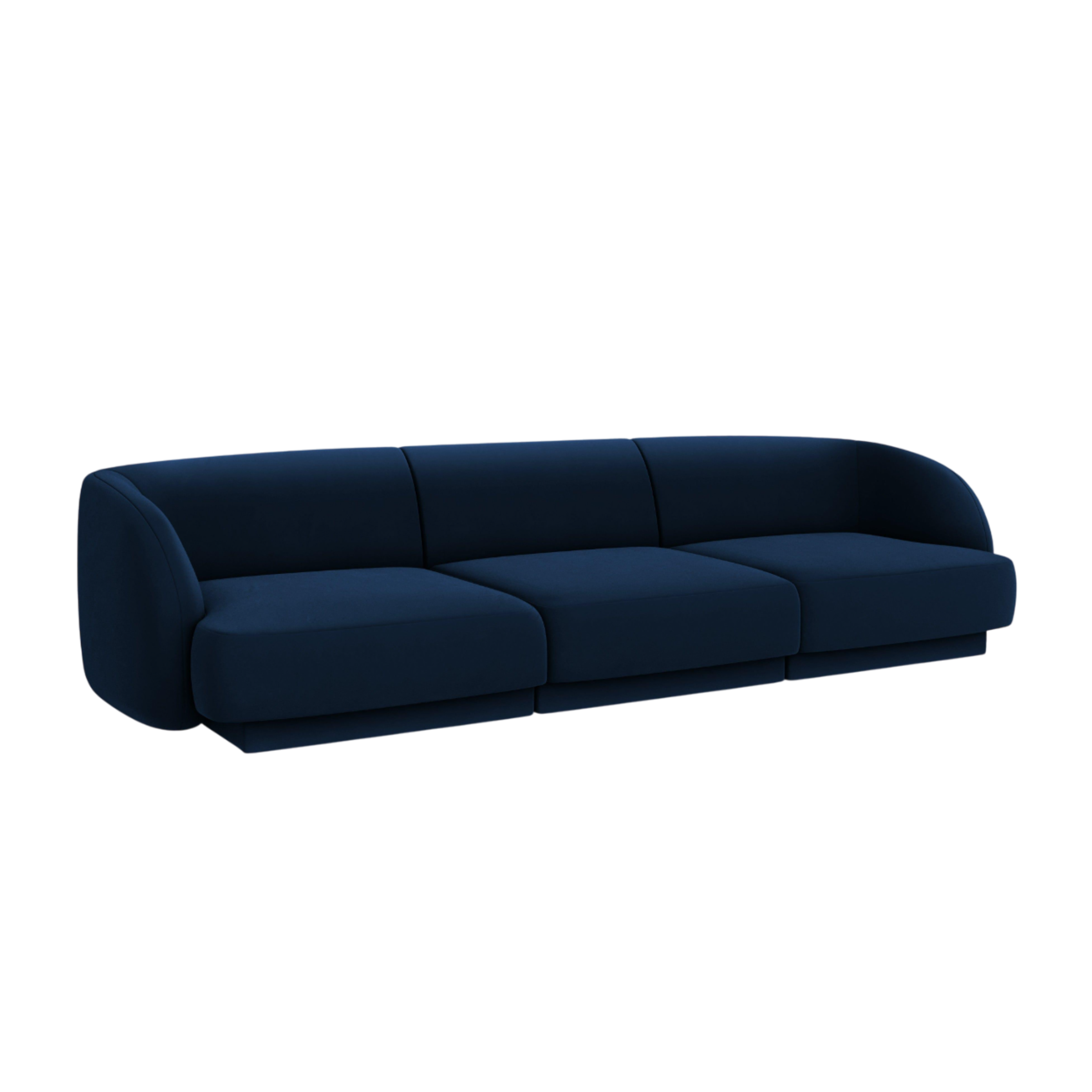 Velvet 3-Seater Sofa MILEY Royal Blue