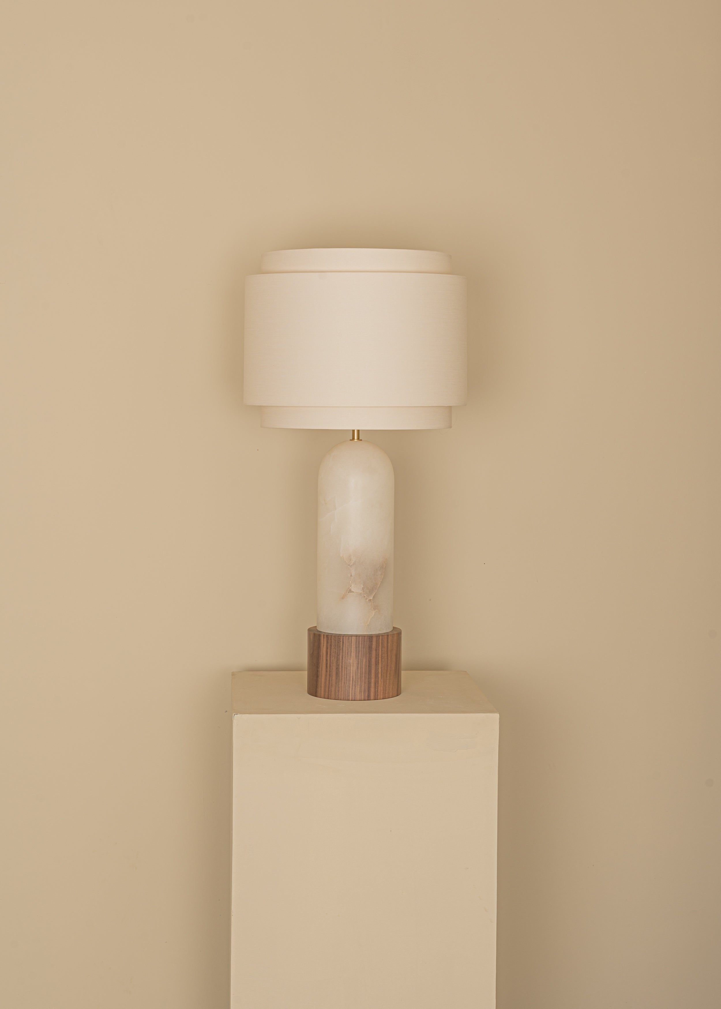PURA KELO DOUBLE Table Lamp White Alabaster