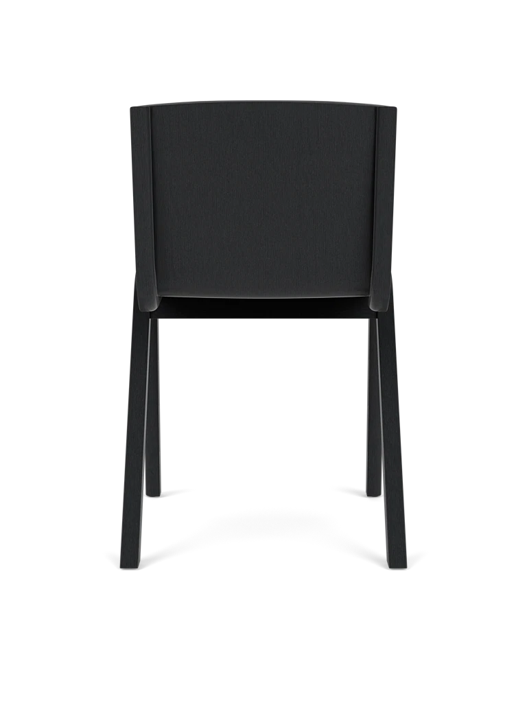 READY chair black leather with black oak base