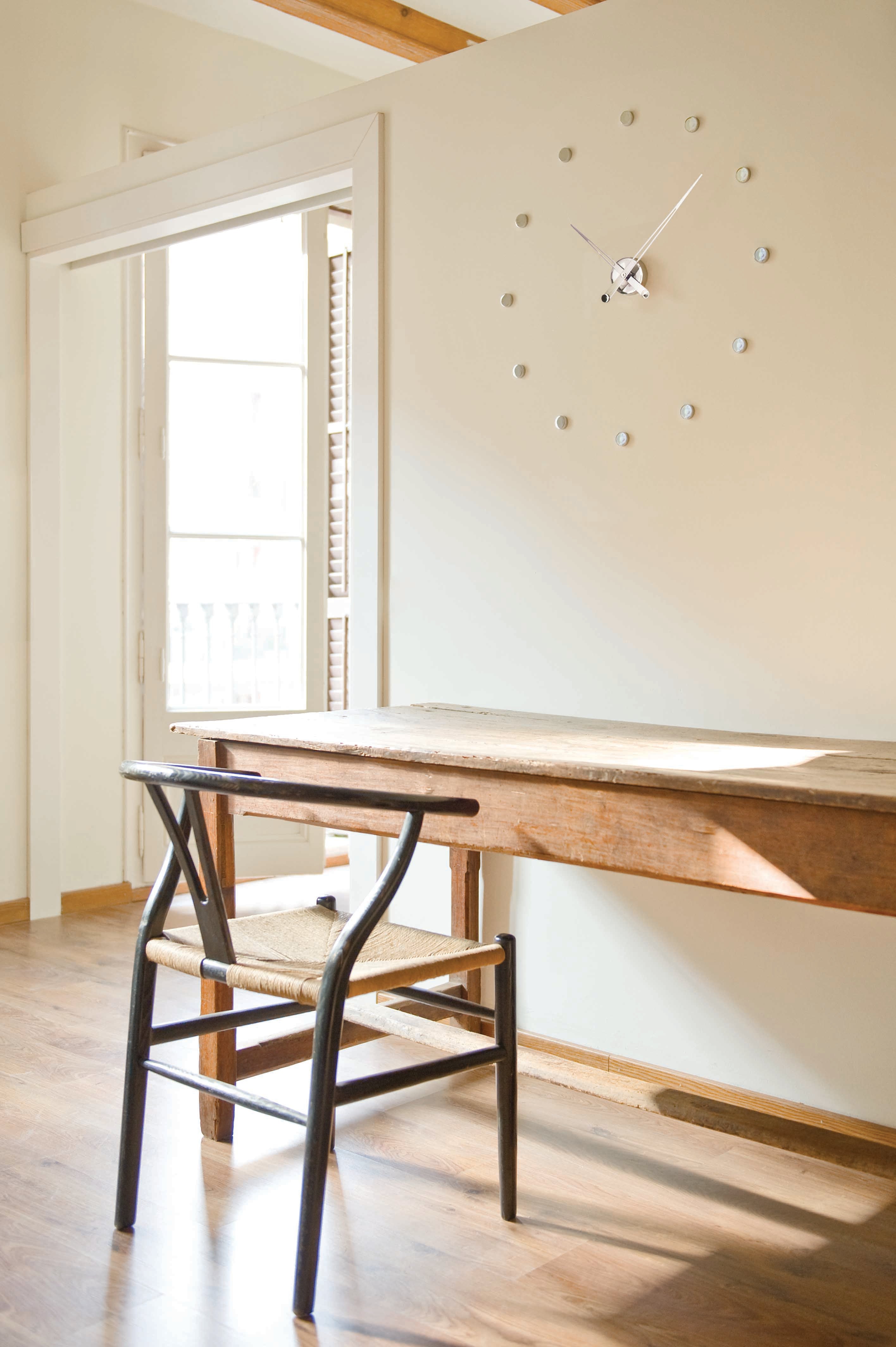 Wandklok RODON verchroomd