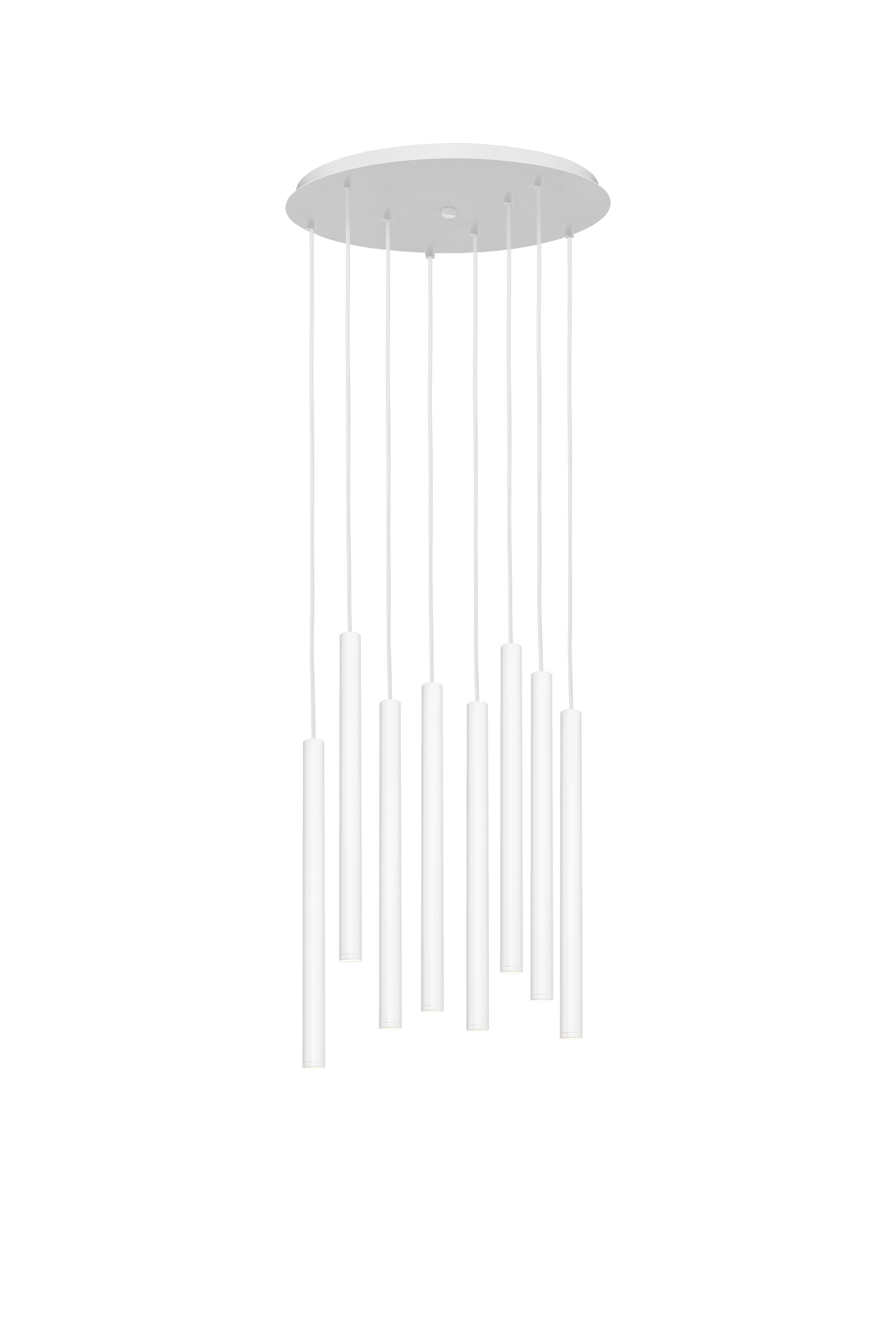Hanglamp ROLL 8 wit