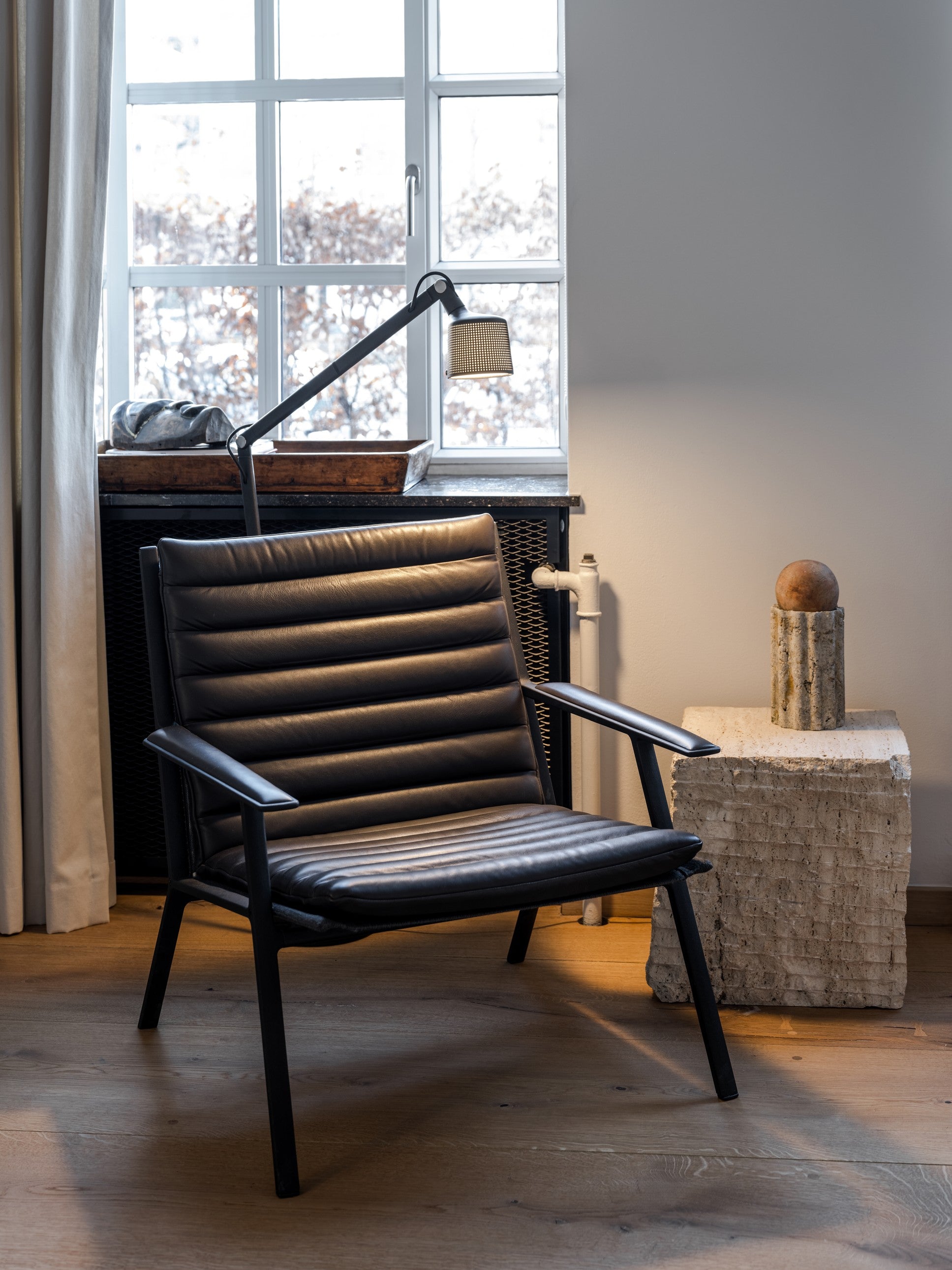 Vloerlamp 525 zwart metaal