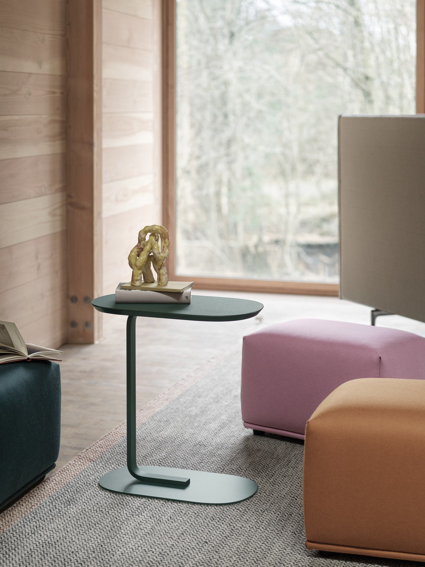 Vloerkleed PLY zwart-wit