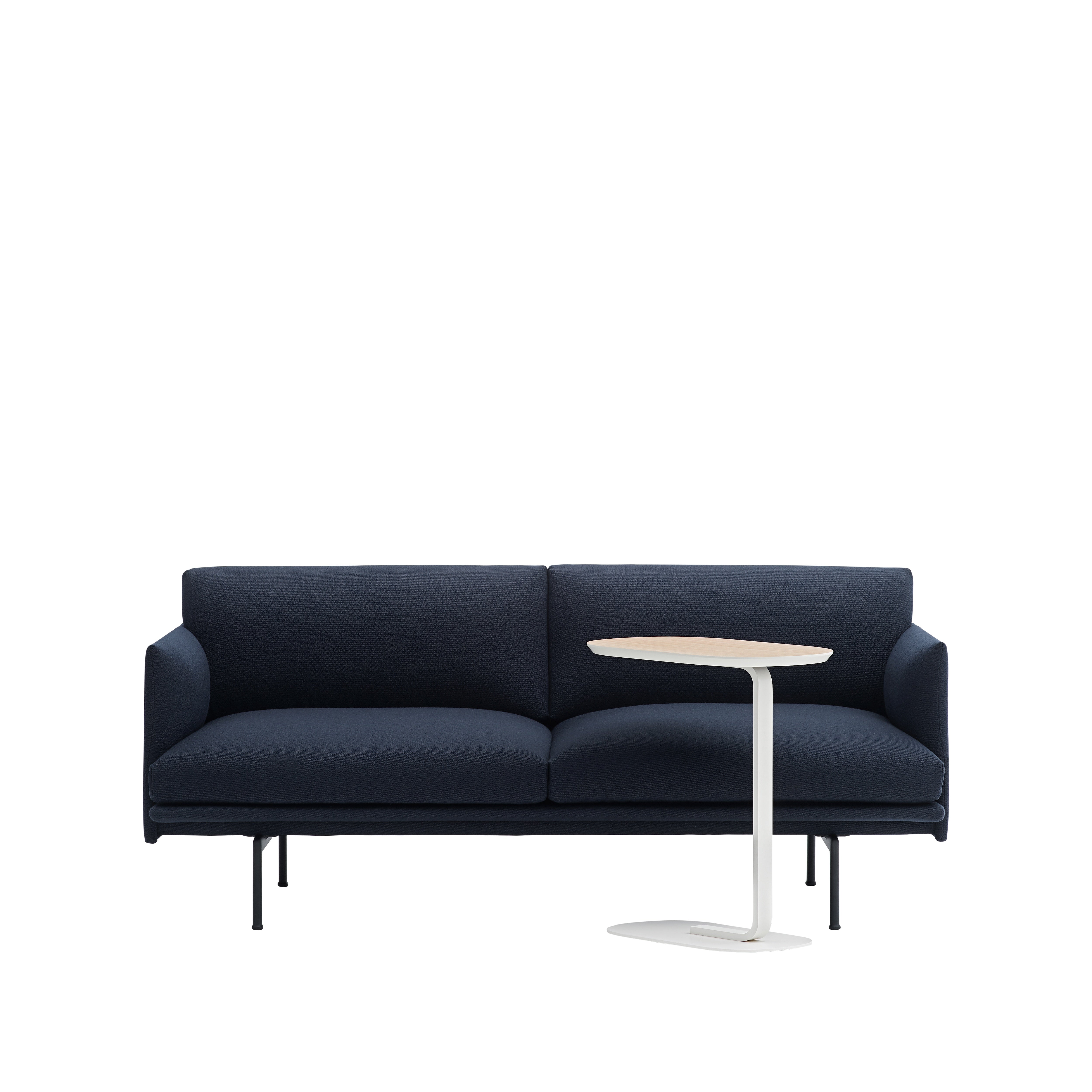 Zijtafel RELATE eiken laminaat met gebroken witte basis