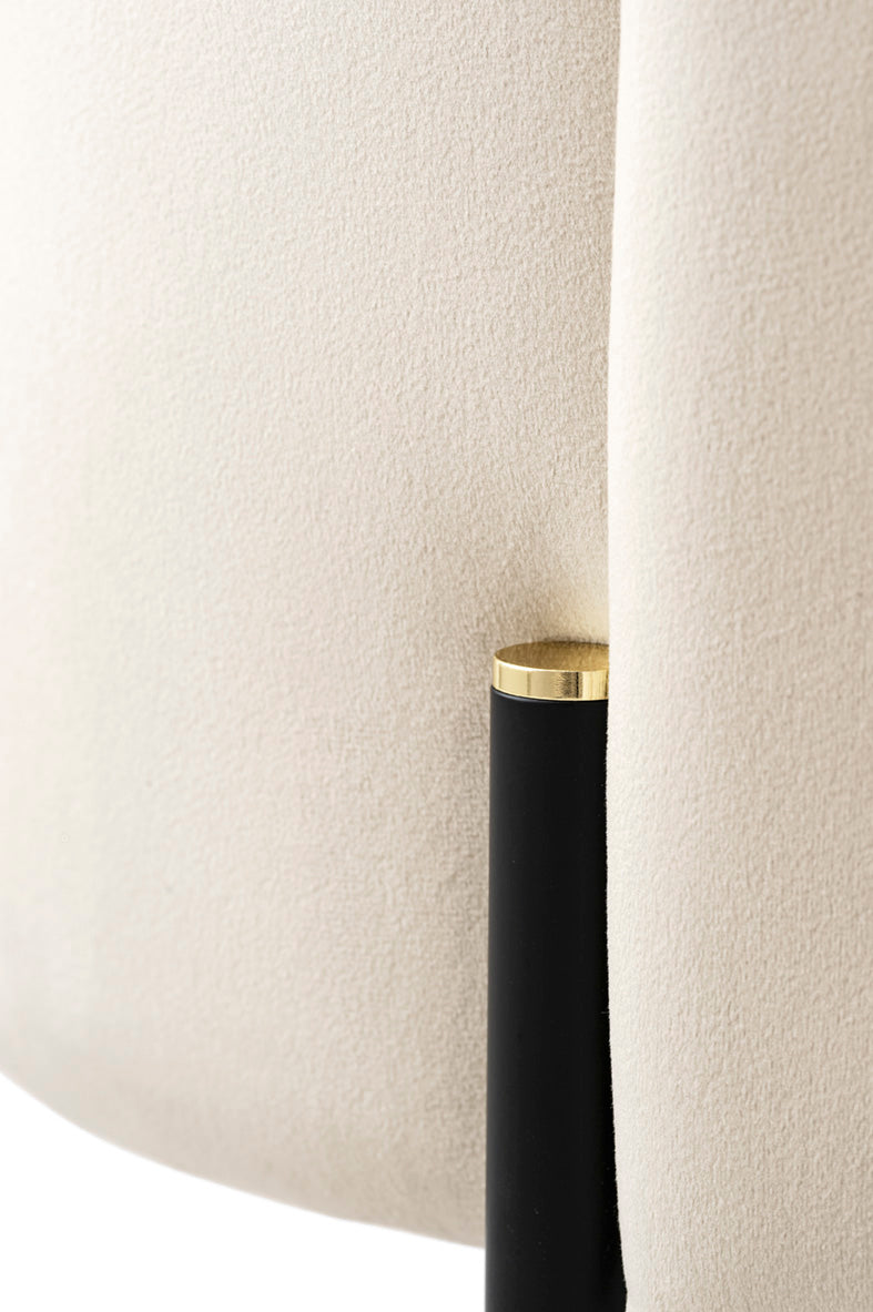 RENDEZ VOUS upholstered armchair with black base