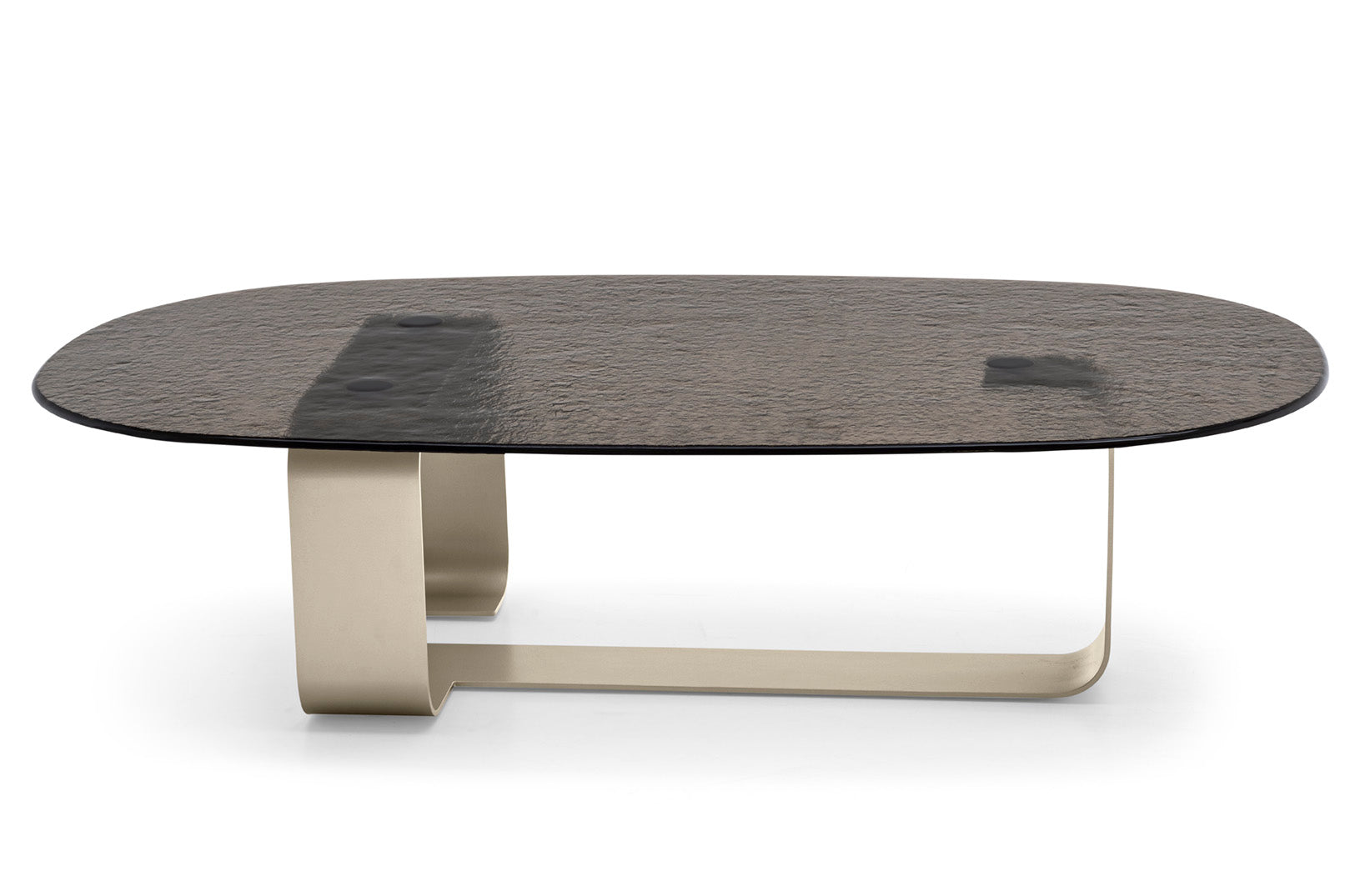 Koffietafel RIBBON bruin glas